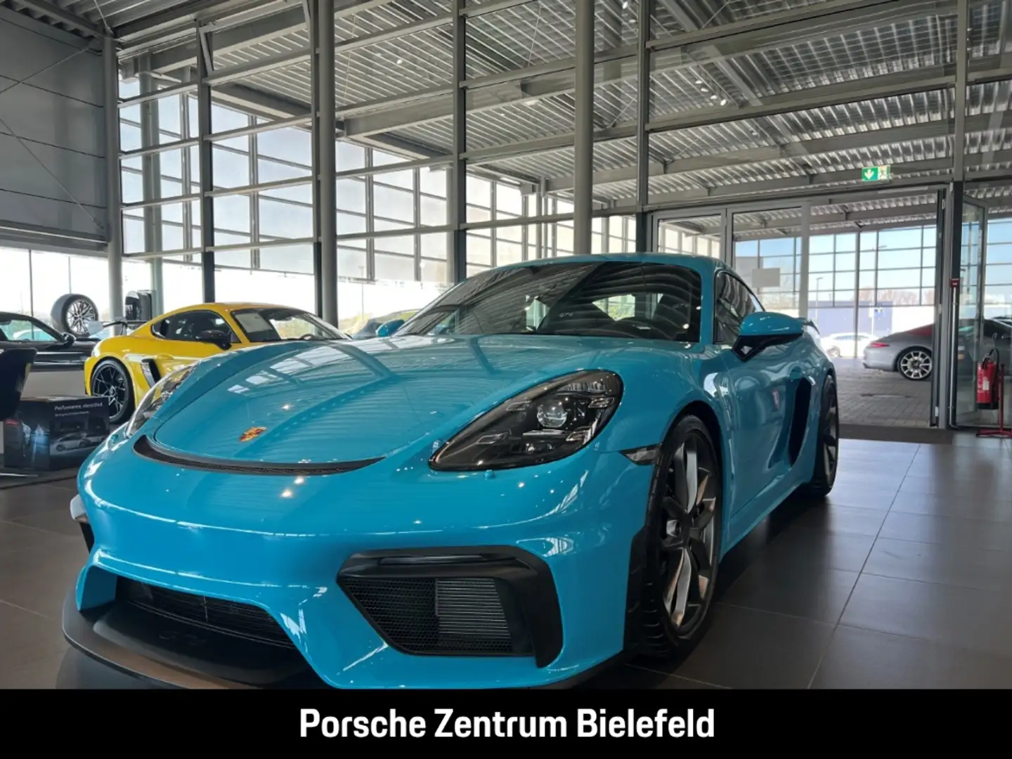 Porsche Cayman 718 GT4 Miamiblau Sportabgasanlage BOSE Blu/Azzurro - 1