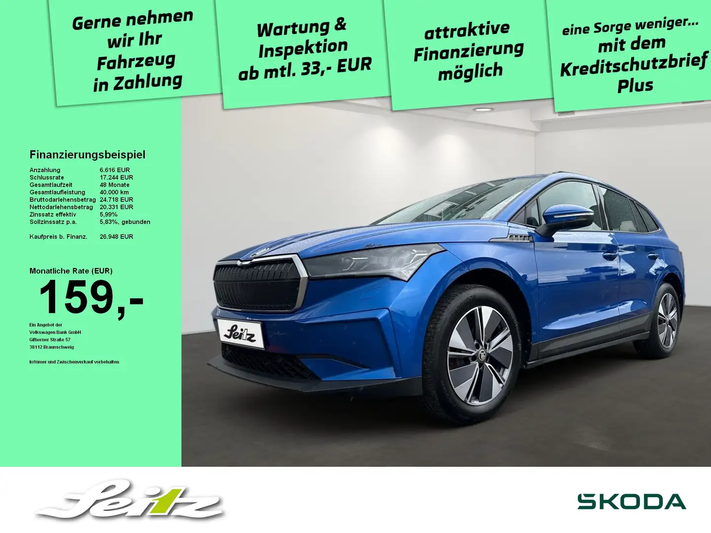 Skoda Enyaq 60 Loft *AHK*MATRIX*KAMERA*WÄRMEPUMPE* Azul - 1