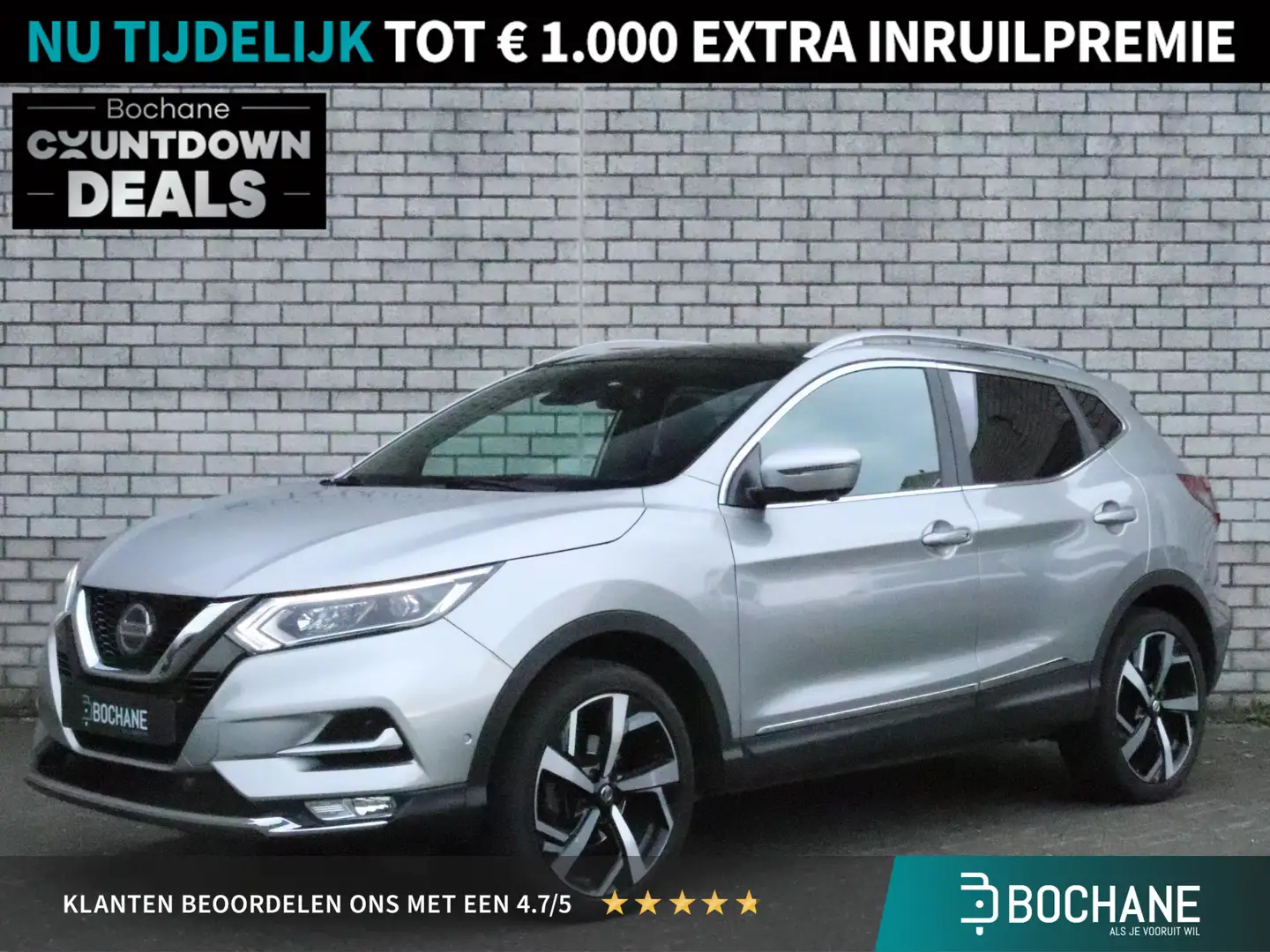 Nissan Qashqai 1.2 DIG-T 115 Tekna Plus | Panoramadak | Leder | B Grijs - 1
