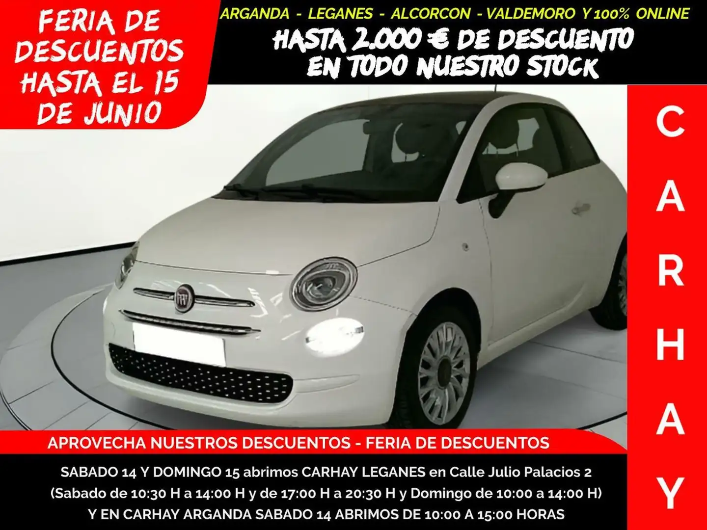 Fiat 500 LOUNGE 1.0 52KW (70 CV) Blanco - 1