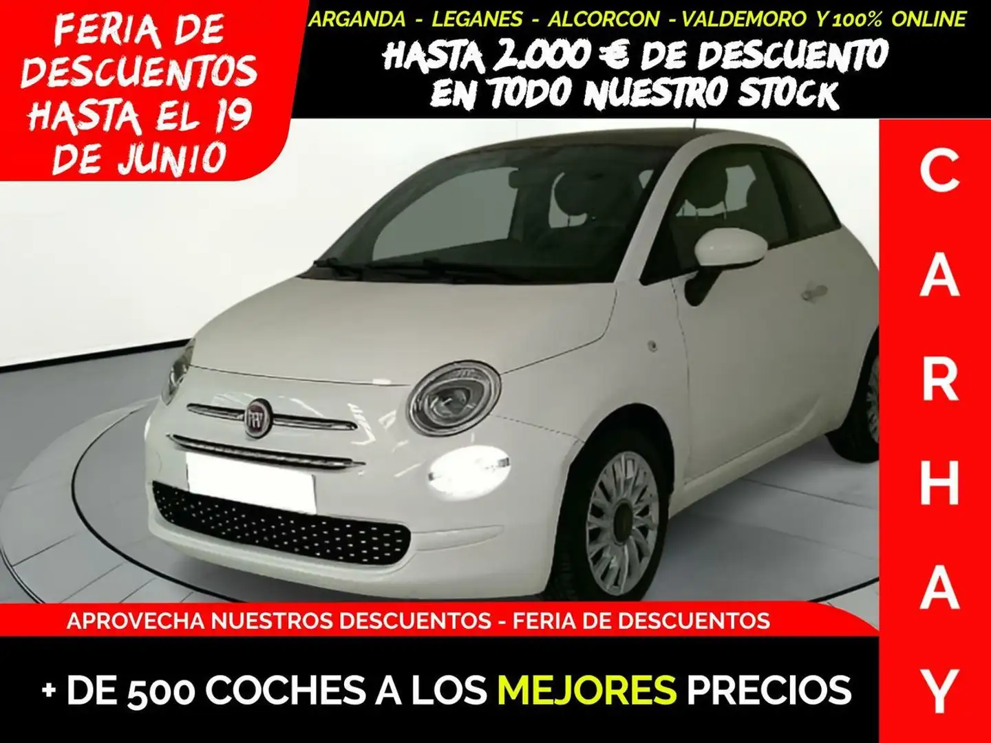 Fiat 500 LOUNGE 1.0 52KW (70 CV) Blanc - 1