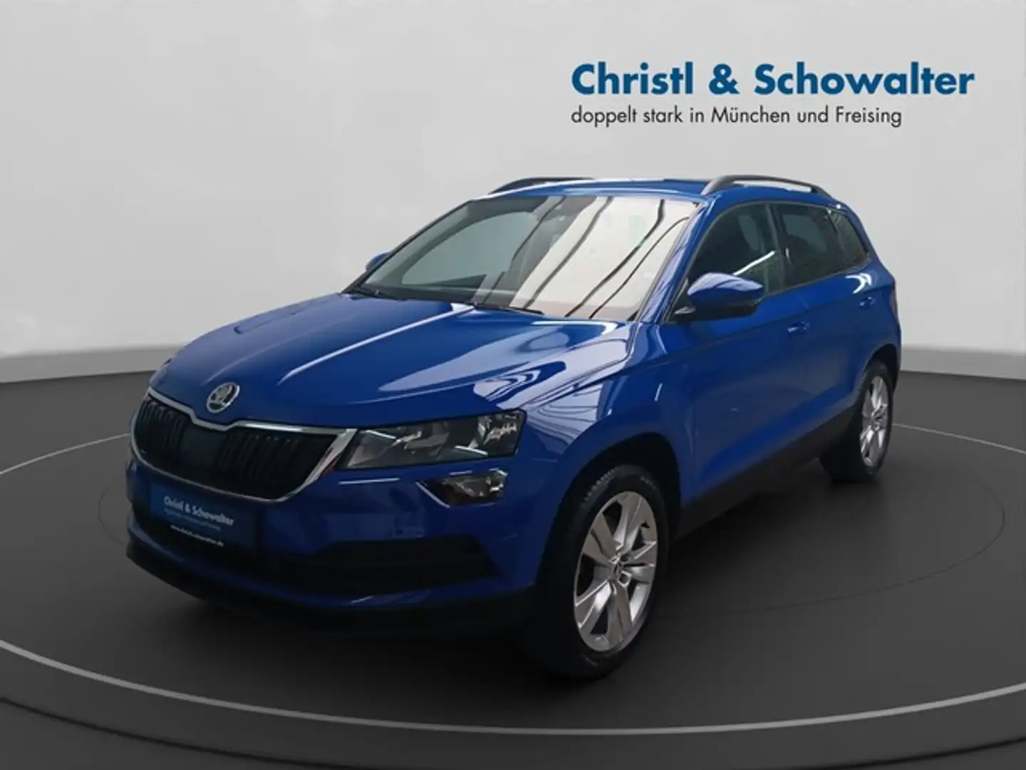 Skoda Karoq 4X4 2.0TDI Style AHK NAVI LED LANE SHZ Blauw - 2