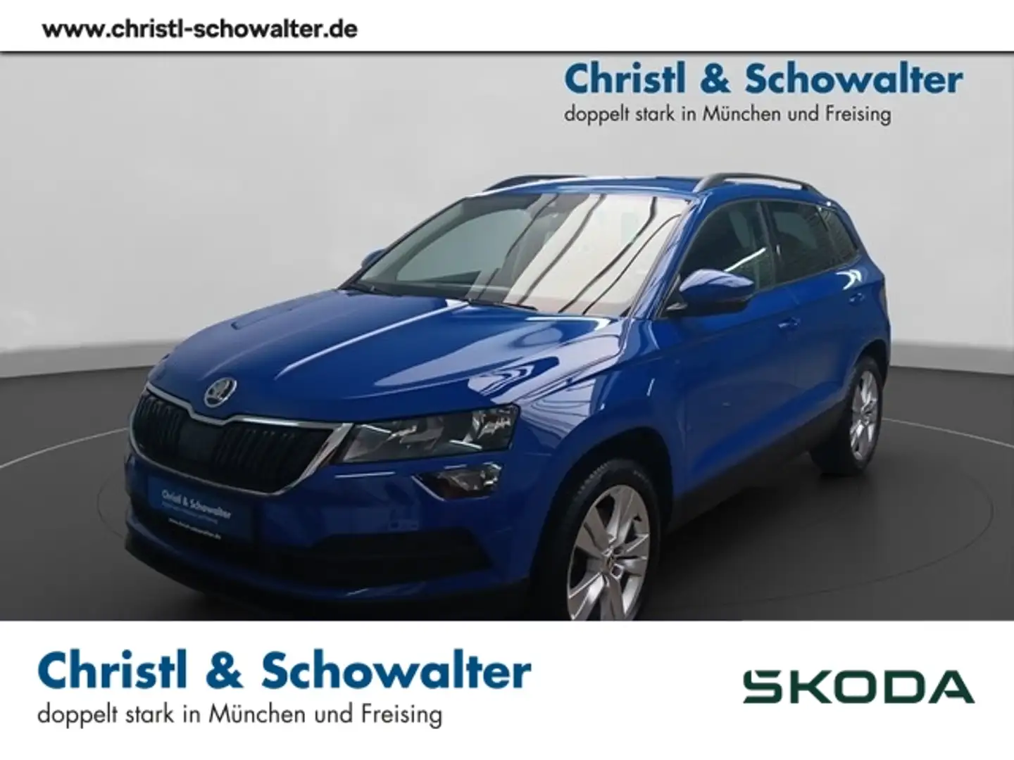 Skoda Karoq 4X4 2.0TDI Style AHK NAVI LED LANE SHZ Blauw - 1