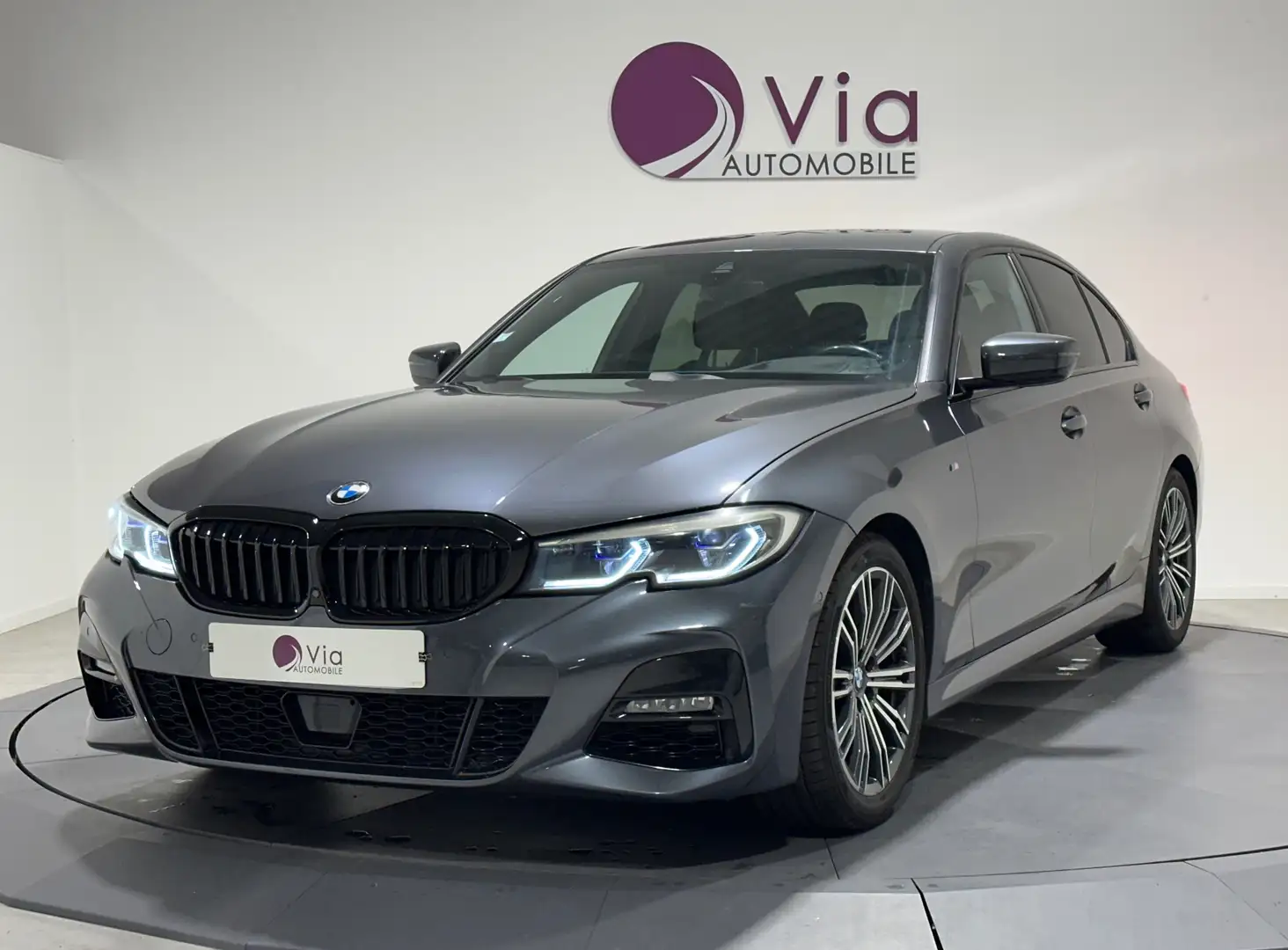 BMW 320 320d 190 ch BVA8 M Sport Gris - 1