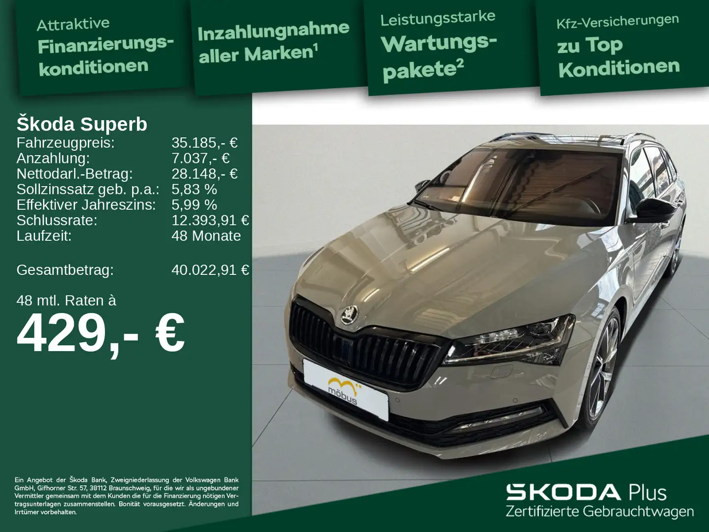 Skoda Superb Combi 2.0 TSI Sportline DSG*AREA*SHZ*SIDE Gris - 1