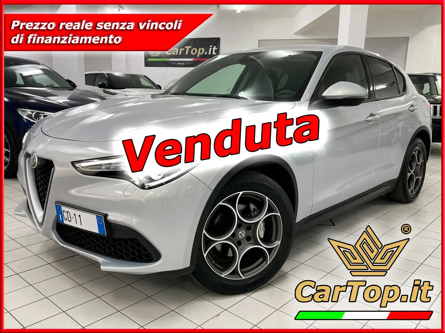 Alfa Romeo Stelvio 2.2 TD 160 CV SPORT-TECH CERCHI 19" VETRI SCURI Bianco - 1