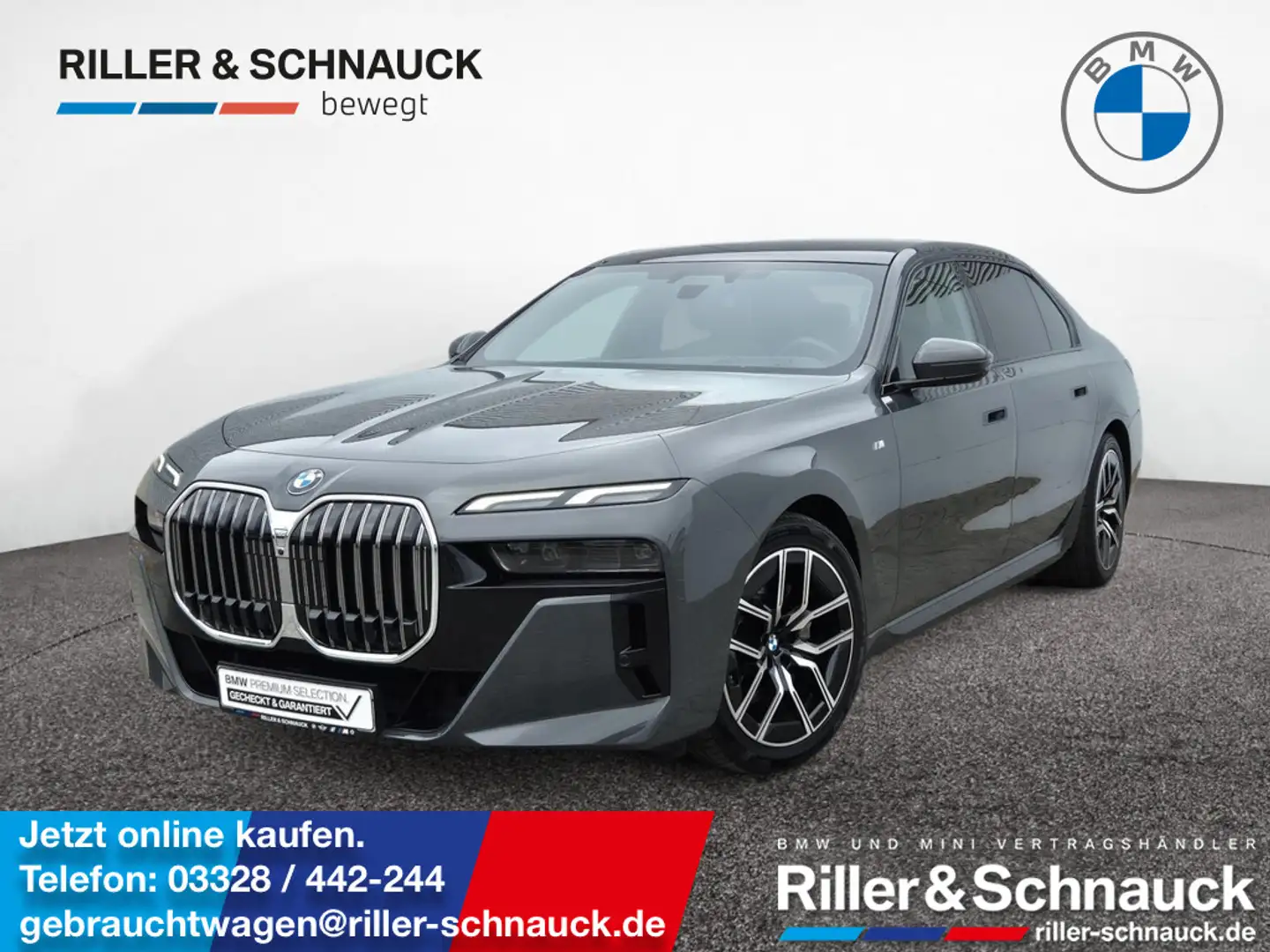 BMW 740 d xDrive M Sport SITZBELÜFTUNG+PANO+ACC+B Grau - 1