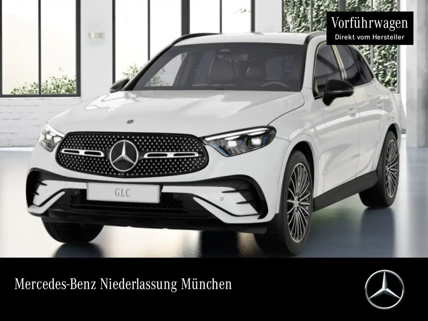 Mercedes-Benz GLC 200 4M AMG+NIGHT+360+AHK+TOTW+KEYLESS+9G Weiß - 1