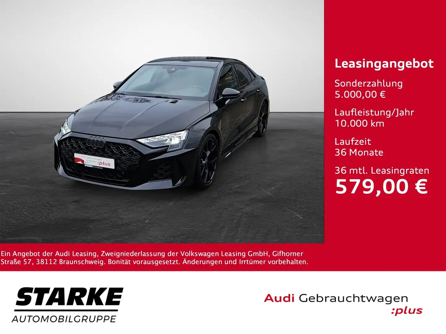 Audi RS3 Limosine S tronic VMax280 Pano Sonos Matrix Schwarz - 1