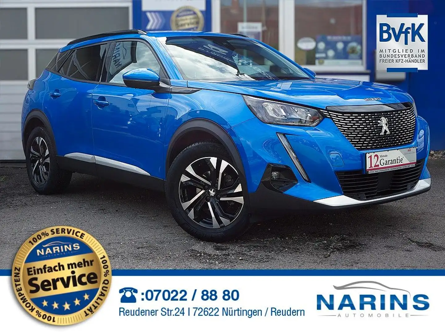 Peugeot 2008 Allure Pack Automatik Navi RFK SHZ Azul - 1