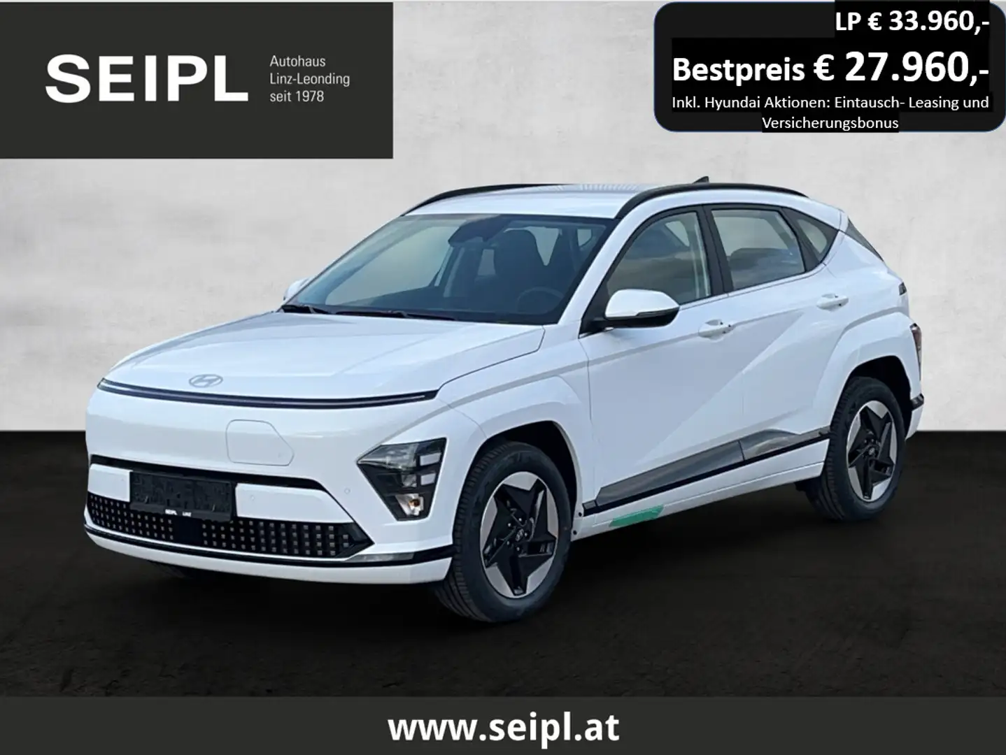Hyundai KONA Kona Elektro 48,6kWh Smart Line*Winterpaket*Wär... Weiß - 1