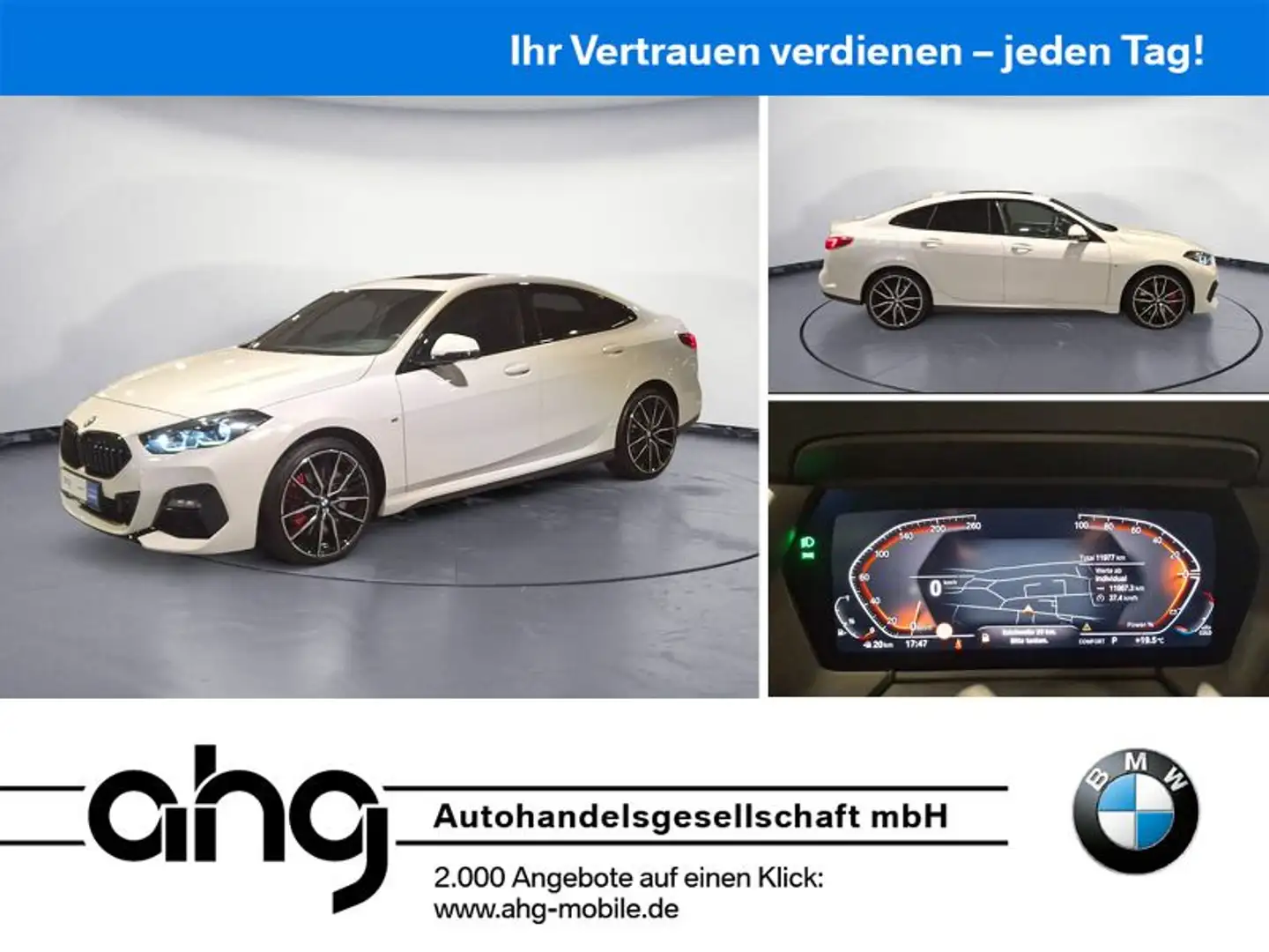 BMW 220i Gran Coupe Edition Colorvision Navi Leder P Weiß - 1