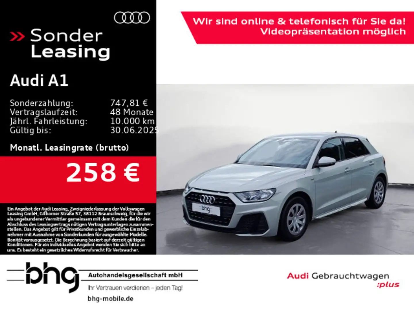Audi A1 25 TFSI Sportback S tronic S line Sitzheizung Silber - 1