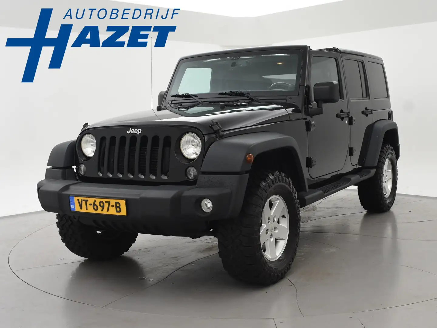 Jeep Wrangler 2.8 CRD 200 PK SPORT AUT. 4X4 GRIJS KENTEKEN + TRK Zwart - 1