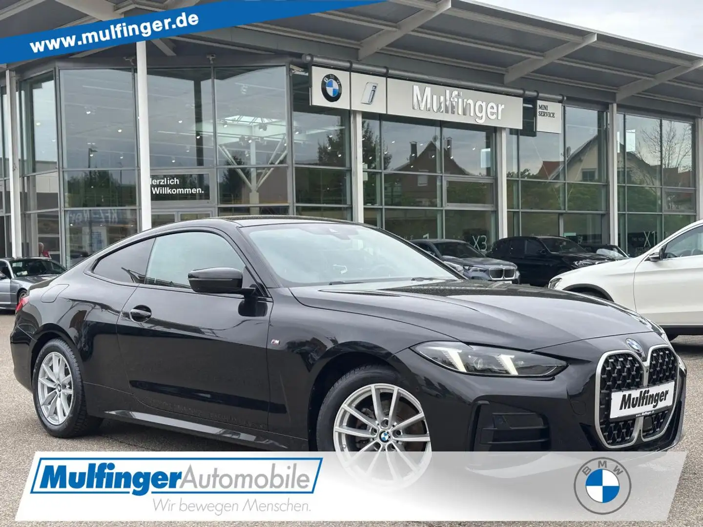 BMW 420 d xDr. M Sport FACELIFT SurView Leder HUD ACC Schwarz - 1