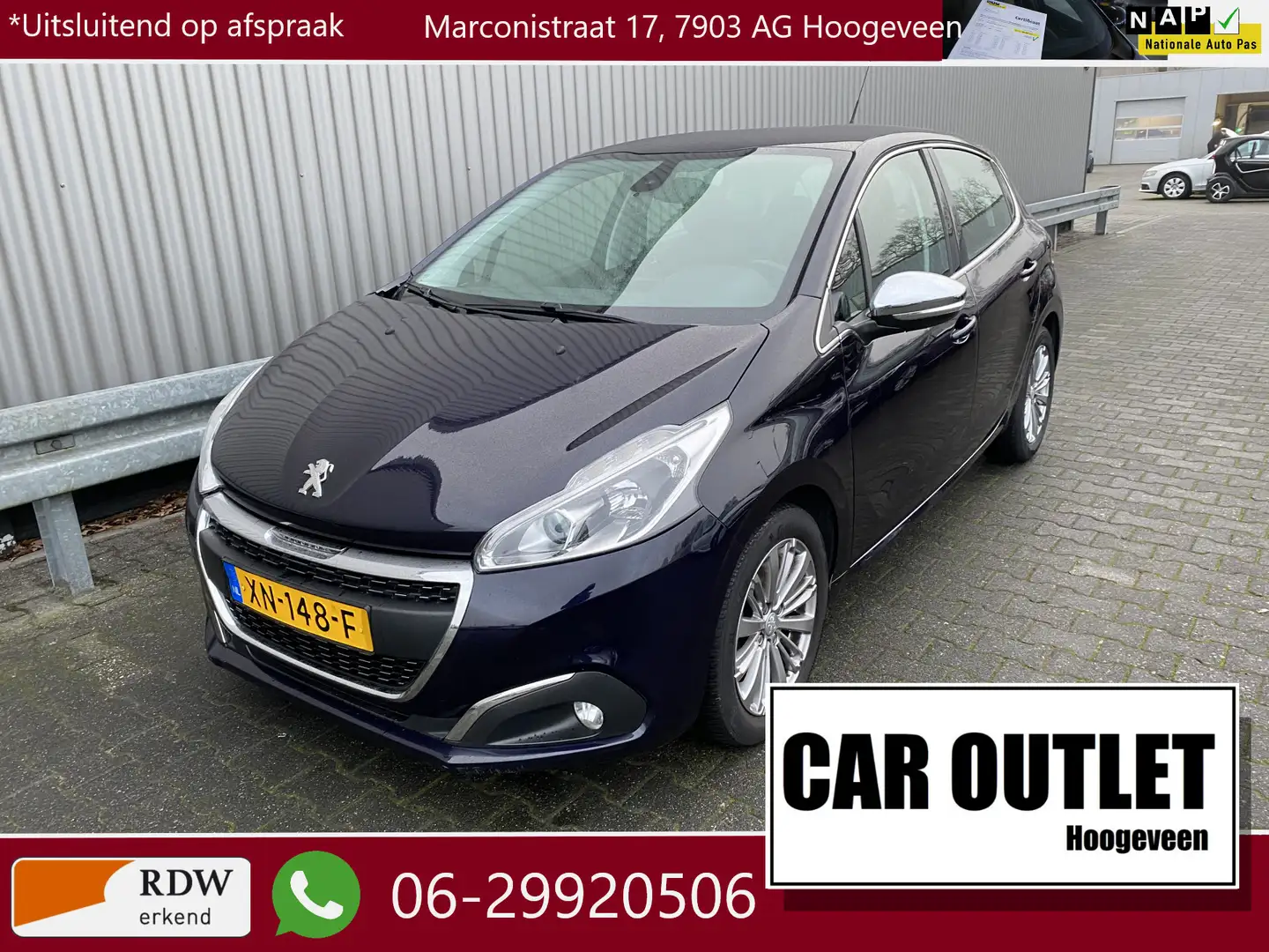 Peugeot 208 1.2 PureTech GT-line AUTOMAAT, 133Dkm, Apple CarPl Blau - 1