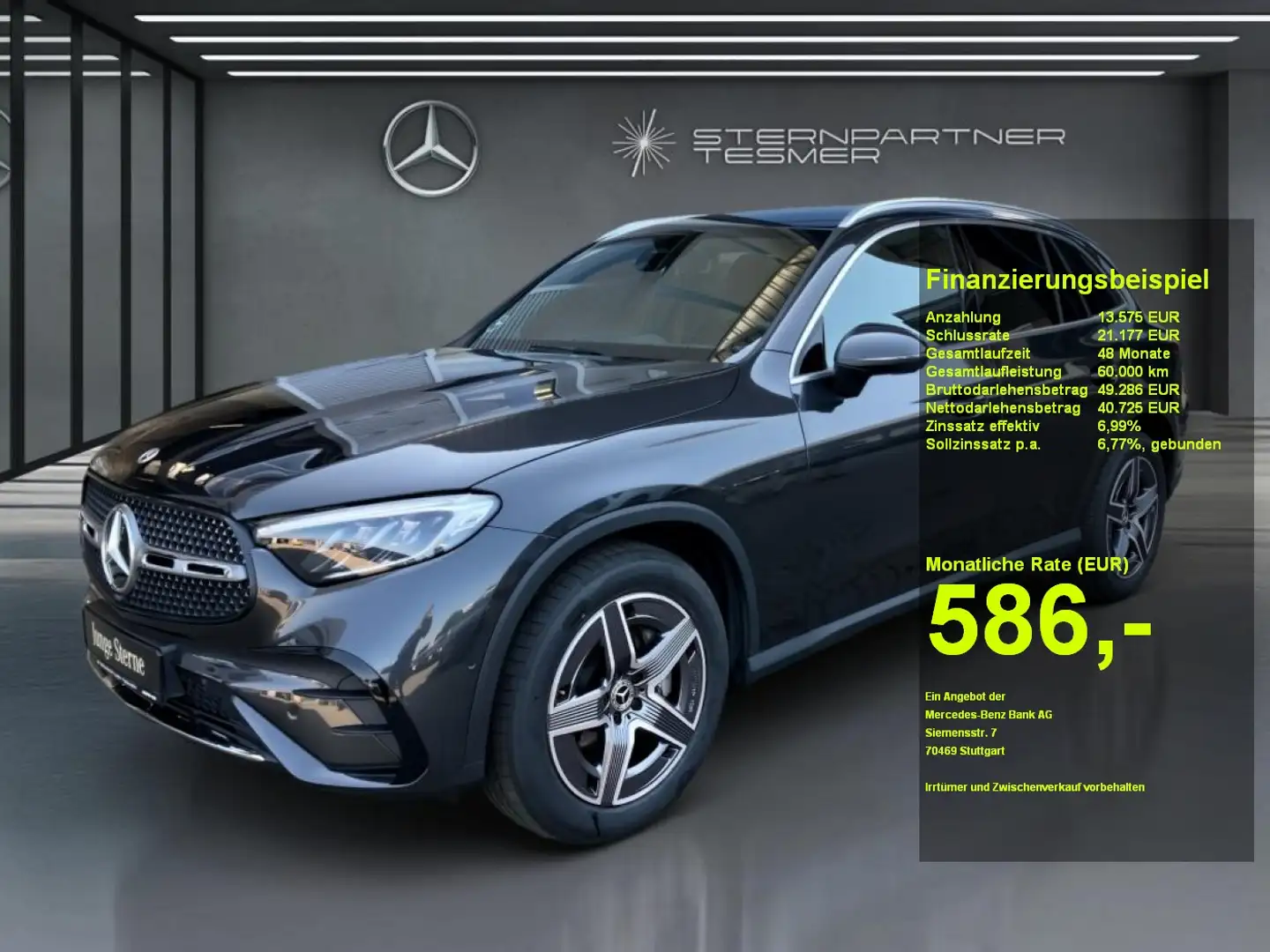 Mercedes-Benz GLC 300 d 4M AMG LED RFK MBUX Distronic Mem. Grau - 1
