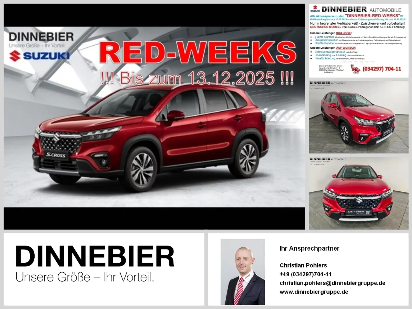 Suzuki S-Cross Comfort+ 4x4 (AGS) *5 Jahre Garantie* Rouge - 1