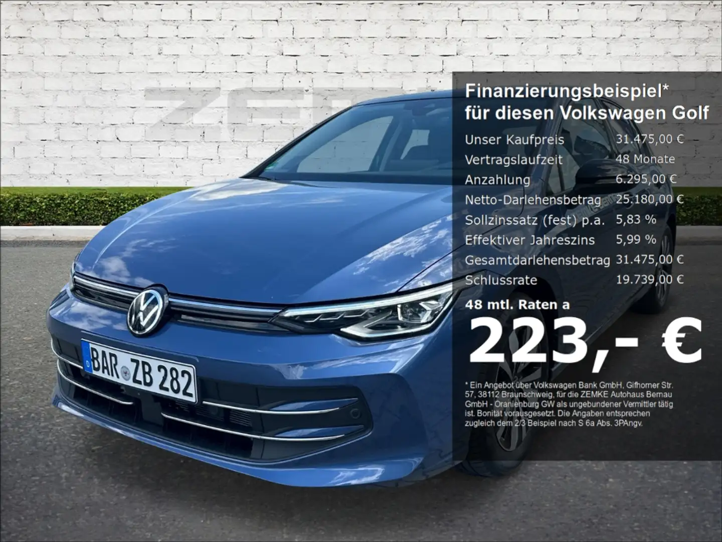 Volkswagen Golf Life 1,5 l TSIe DSG AHK PANO NAVI KAMERA Azul - 1
