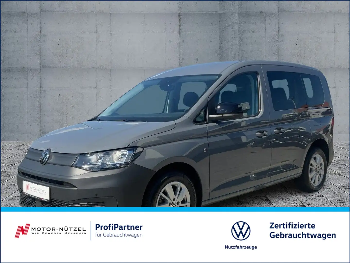 Volkswagen Caddy 2.0 TDI 5JG+NAVI+SHZ+RFK+2xPDC+GRA+MFL+AHK Grijs - 1