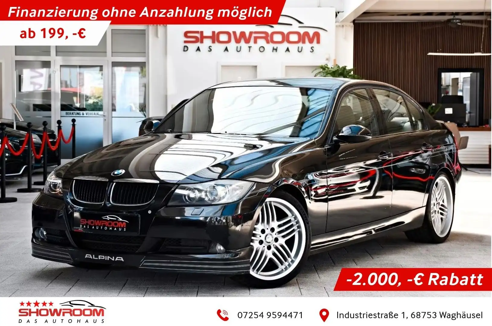 BMW 320 ALPINA D3 Schalter Navi Prof Komfortzugang Leder Noir - 1
