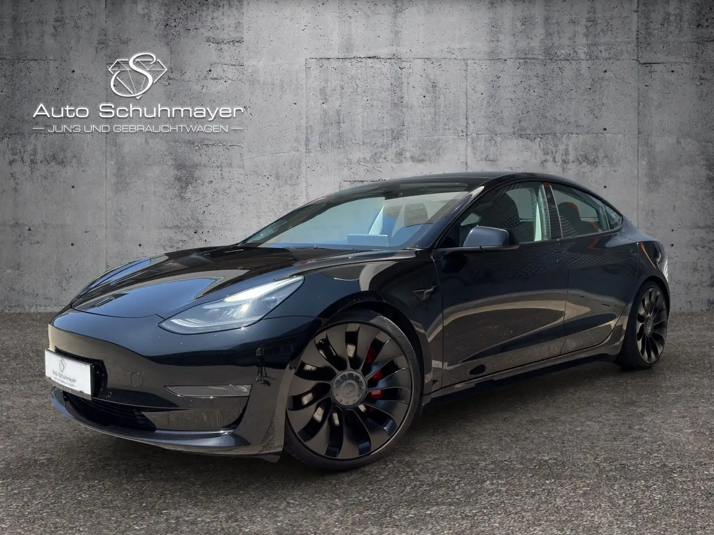 Tesla Model 3 Performance Dual 82 kWh AWD //KW-Gew., Carbon+++// Zwart - 1