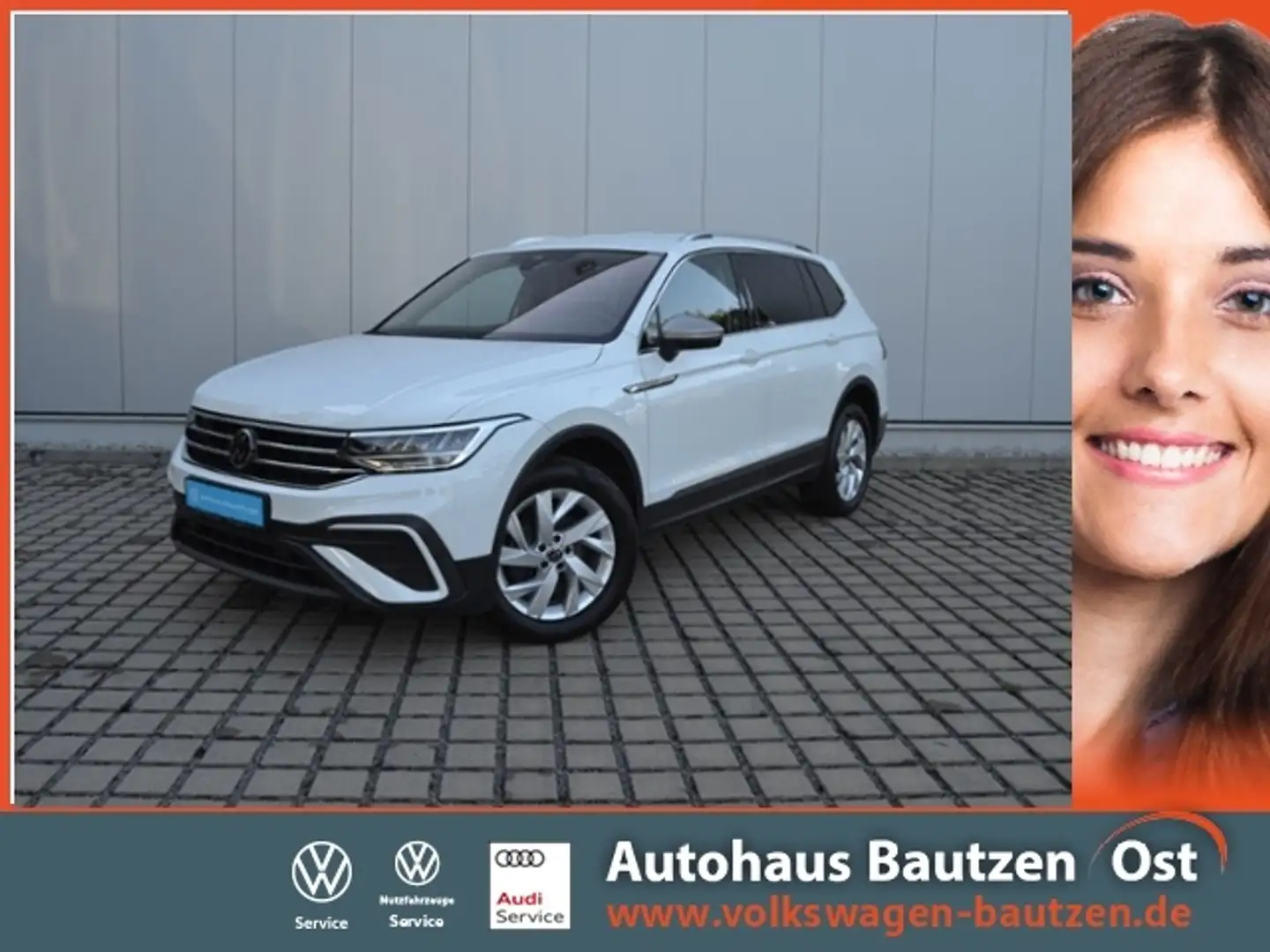 Volkswagen Tiguan Allspace 2.0 TDI DSG LED/NAVI+VZE+RFK/ASSISTENZ/EASY-OPEN& Weiß - 1