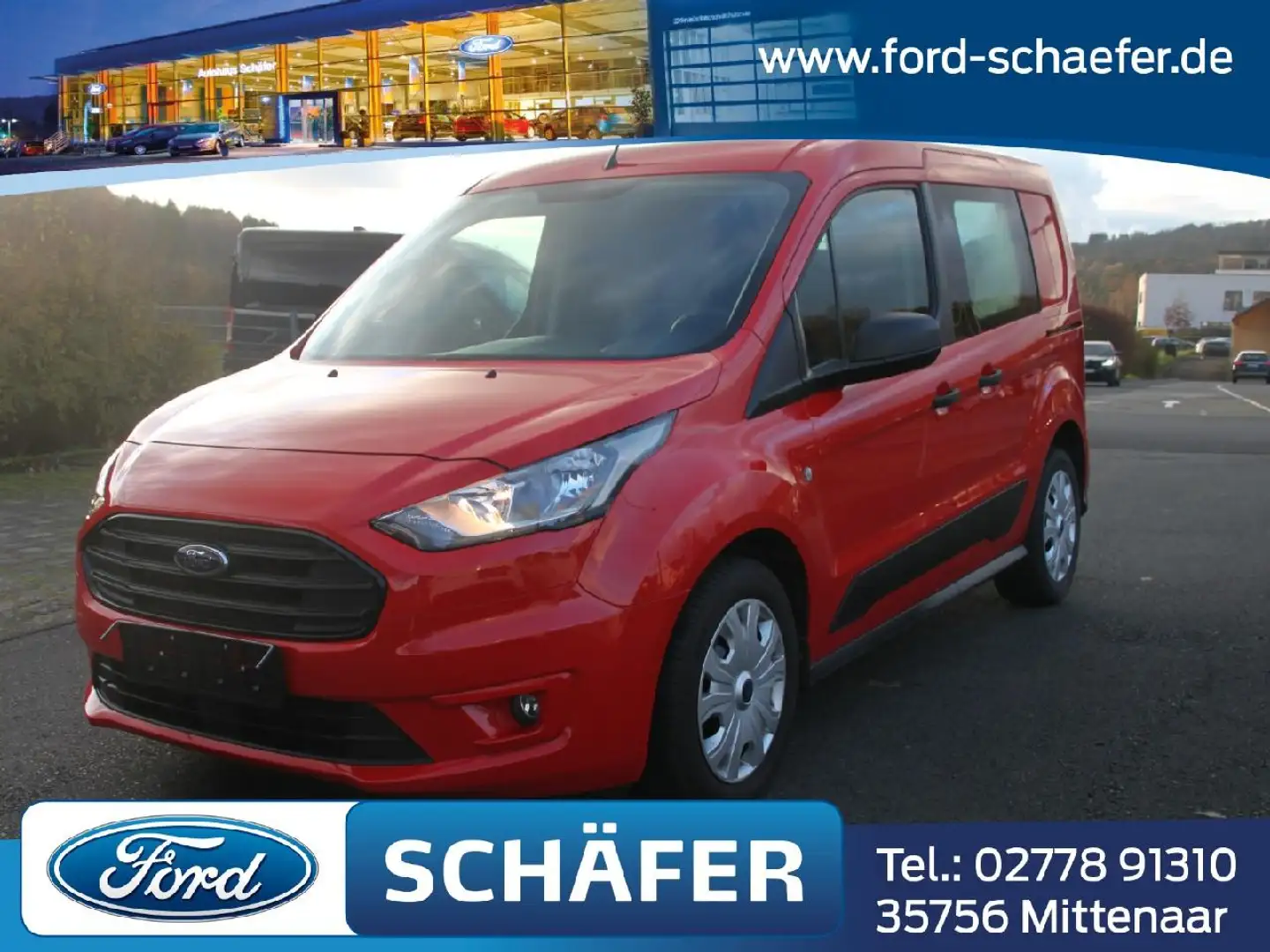 Ford Transit Connect Kasten Trend+KLIMA+USB+AUX+BT+DAB+ Rouge - 1