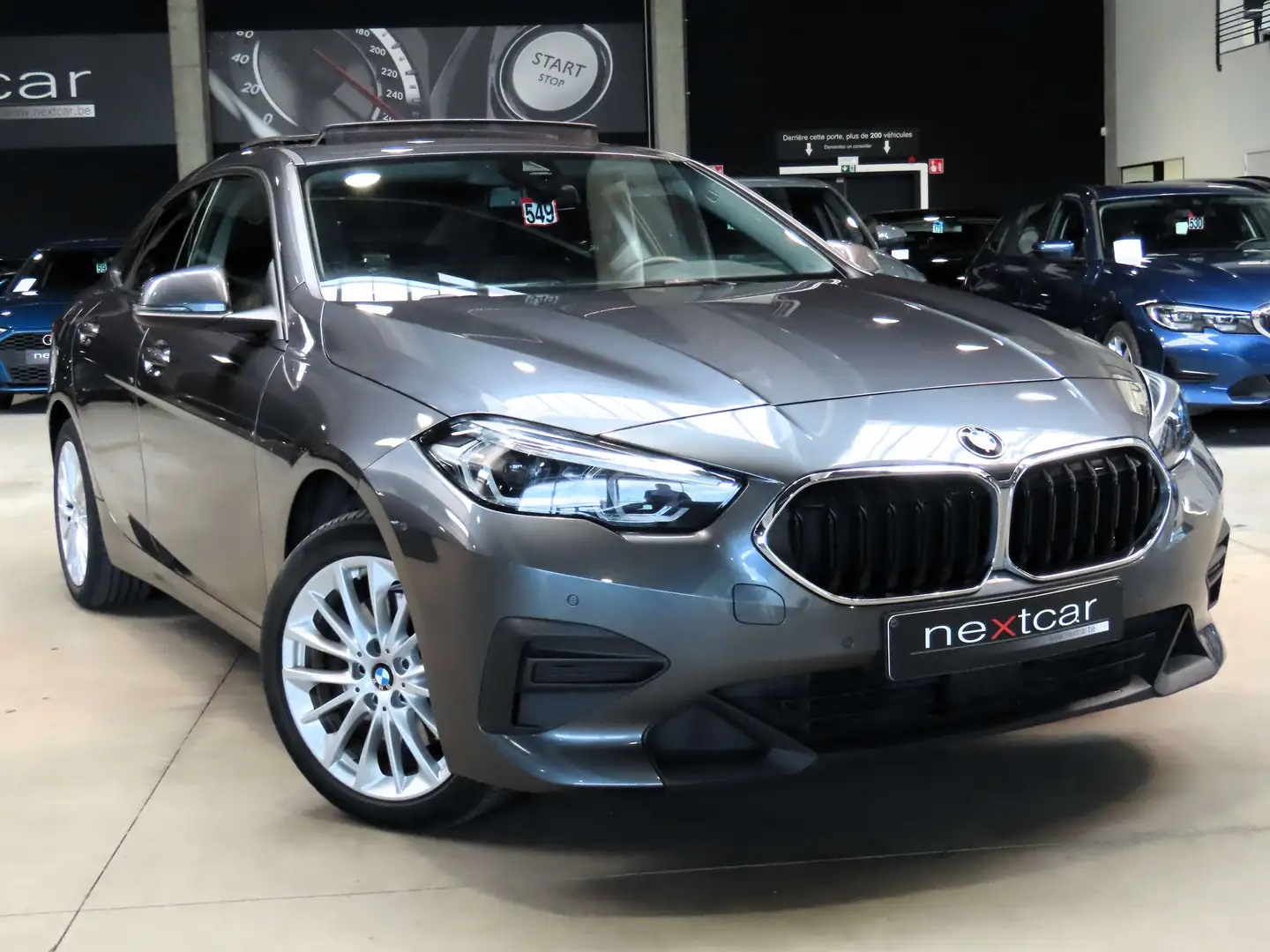 BMW 218 i GranCoupé *CUIR SPORT-NAVI PRO-LED-TOIT PANO* Gris - 2