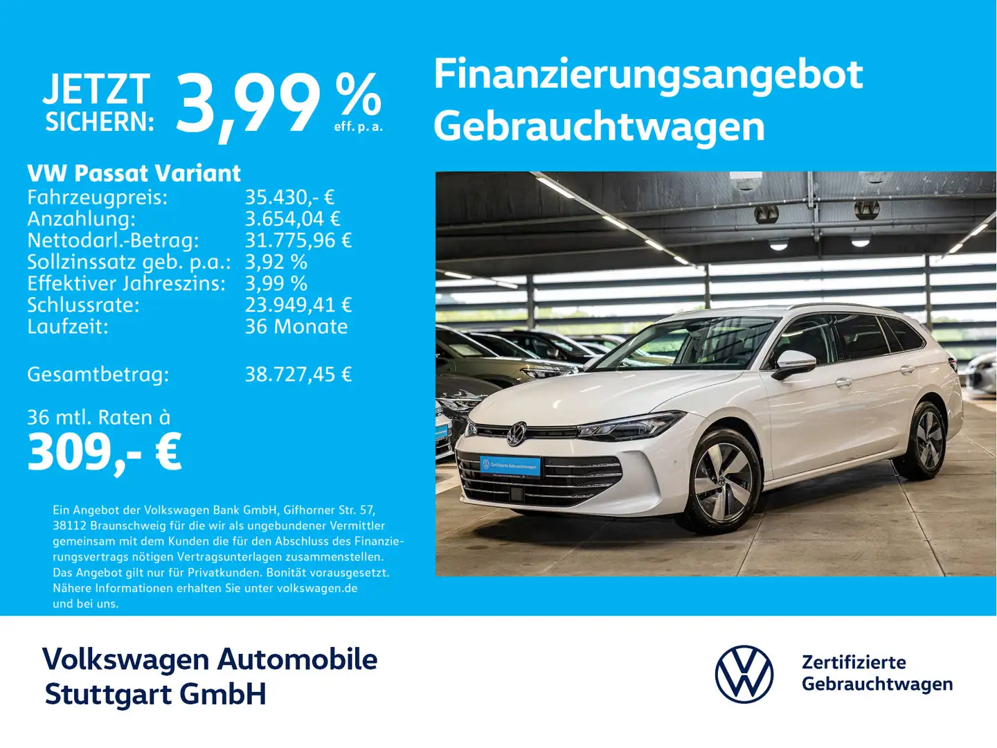 Volkswagen Passat Variant Business 2.0 TDI DSG Navi AHK Weiß - 1