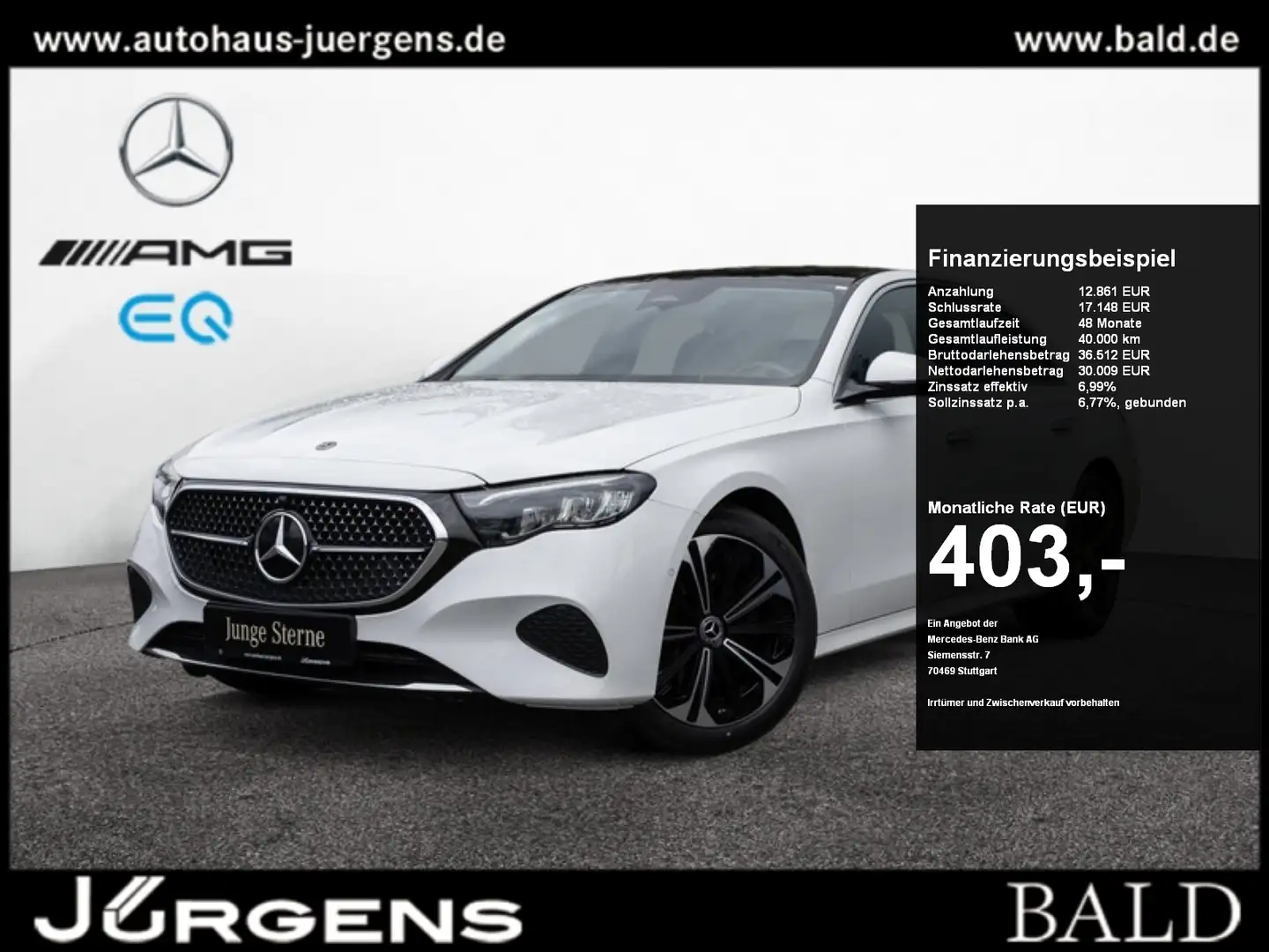 Mercedes-Benz E 220 d Avantgarde/LED/Cam/Pano/Totw/Distr/19' Blanco - 1