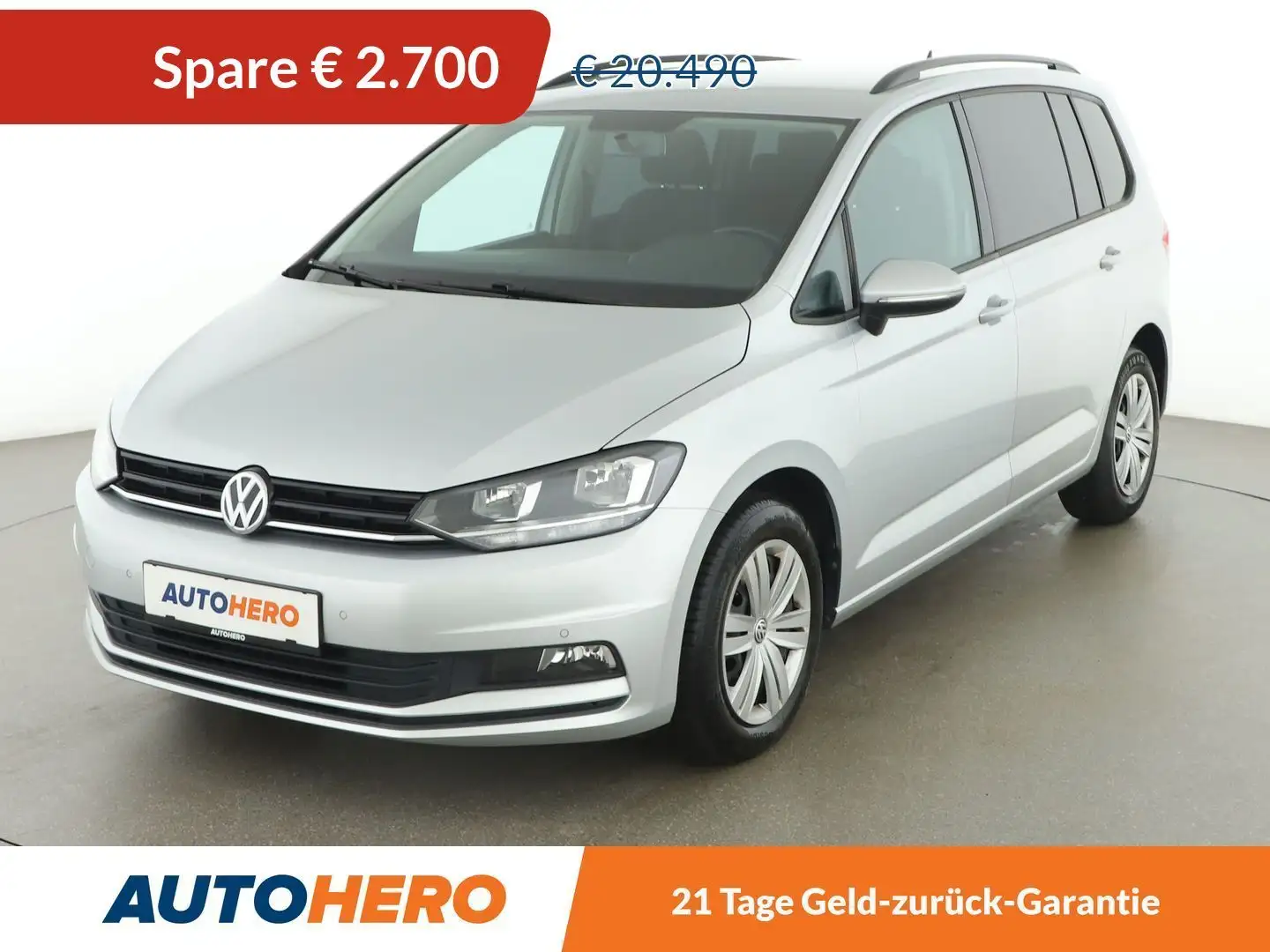 Volkswagen Touran 1.6 TDI Aut. *PDC*BT*KLIMA* Silber - 1