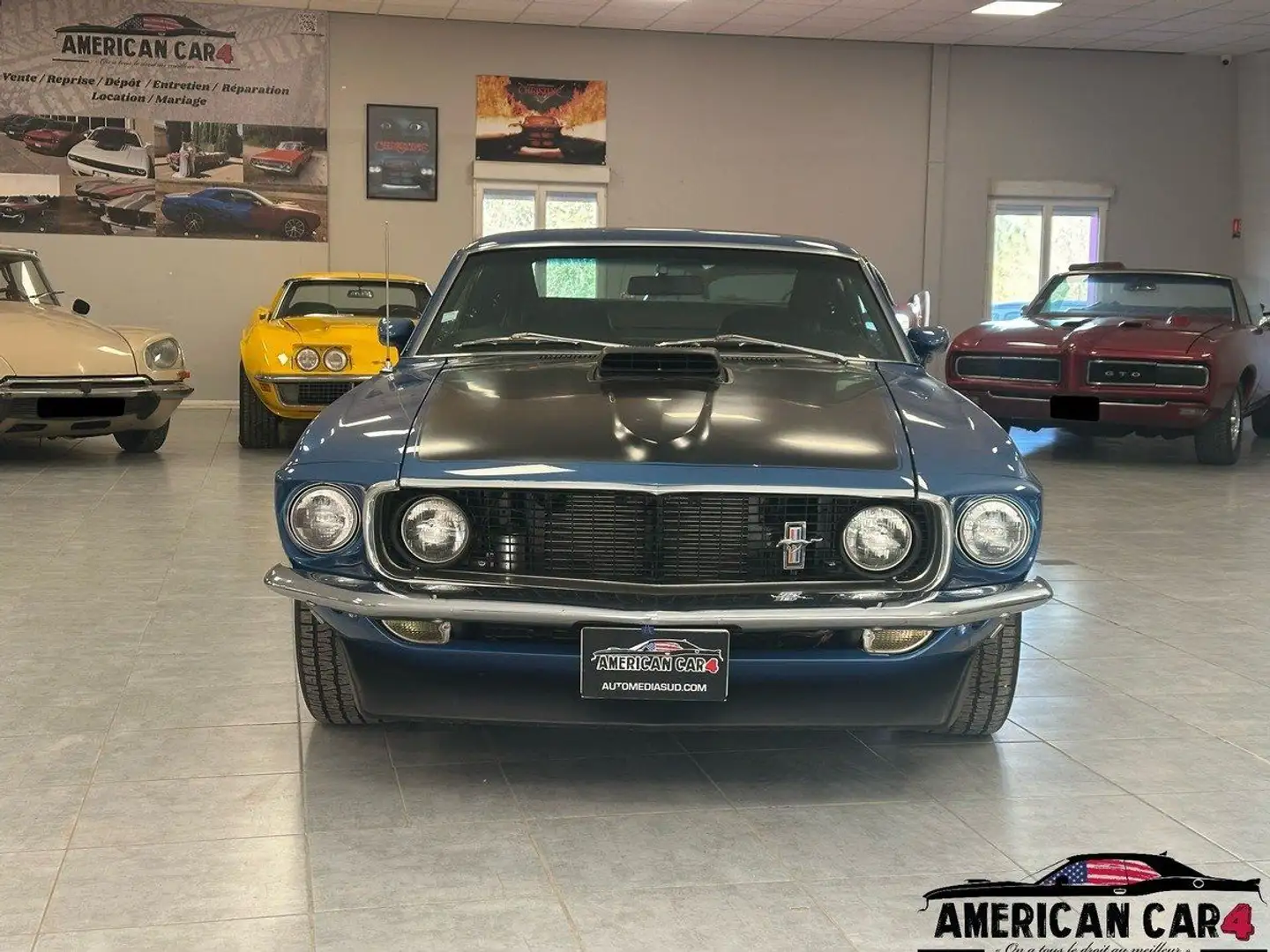 Ford Mustang FASTBACK Mach 1 - V8 390ci - Boite Auto - 1969 Blu/Azzurro - 2