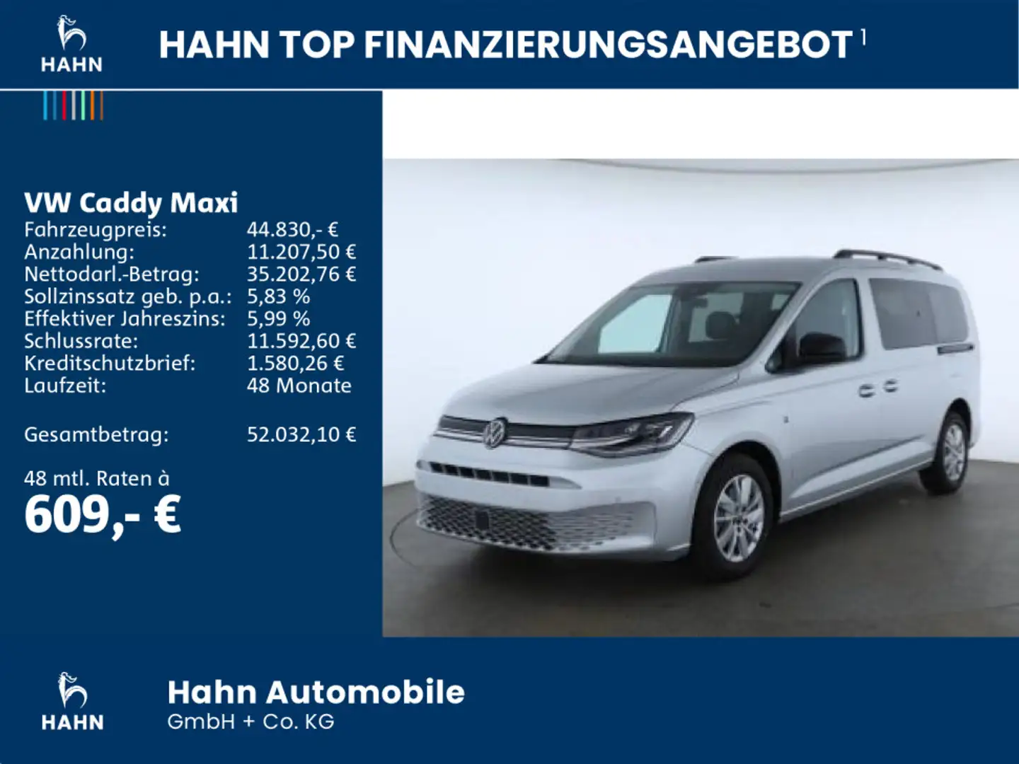 Volkswagen Caddy Life 2.0TDI DSG AHK Standh Spurw LED Silber - 2