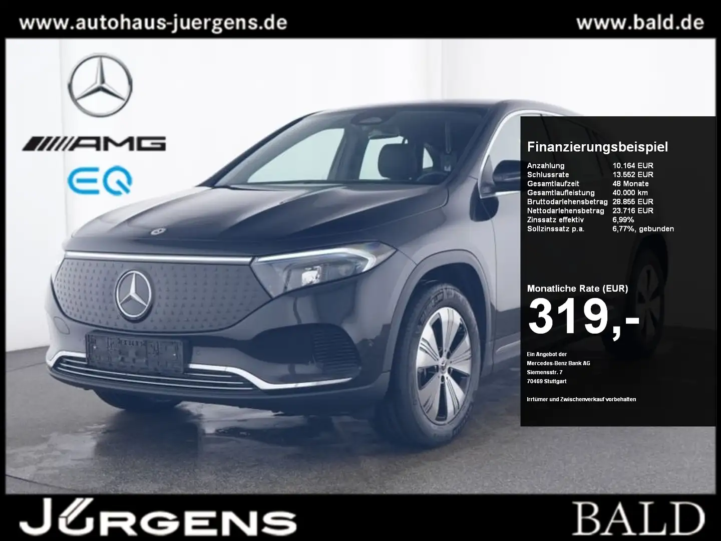 Mercedes-Benz EQA 300 4M Progressive/Navi/Cam/Winter/Ambiente Schwarz - 1