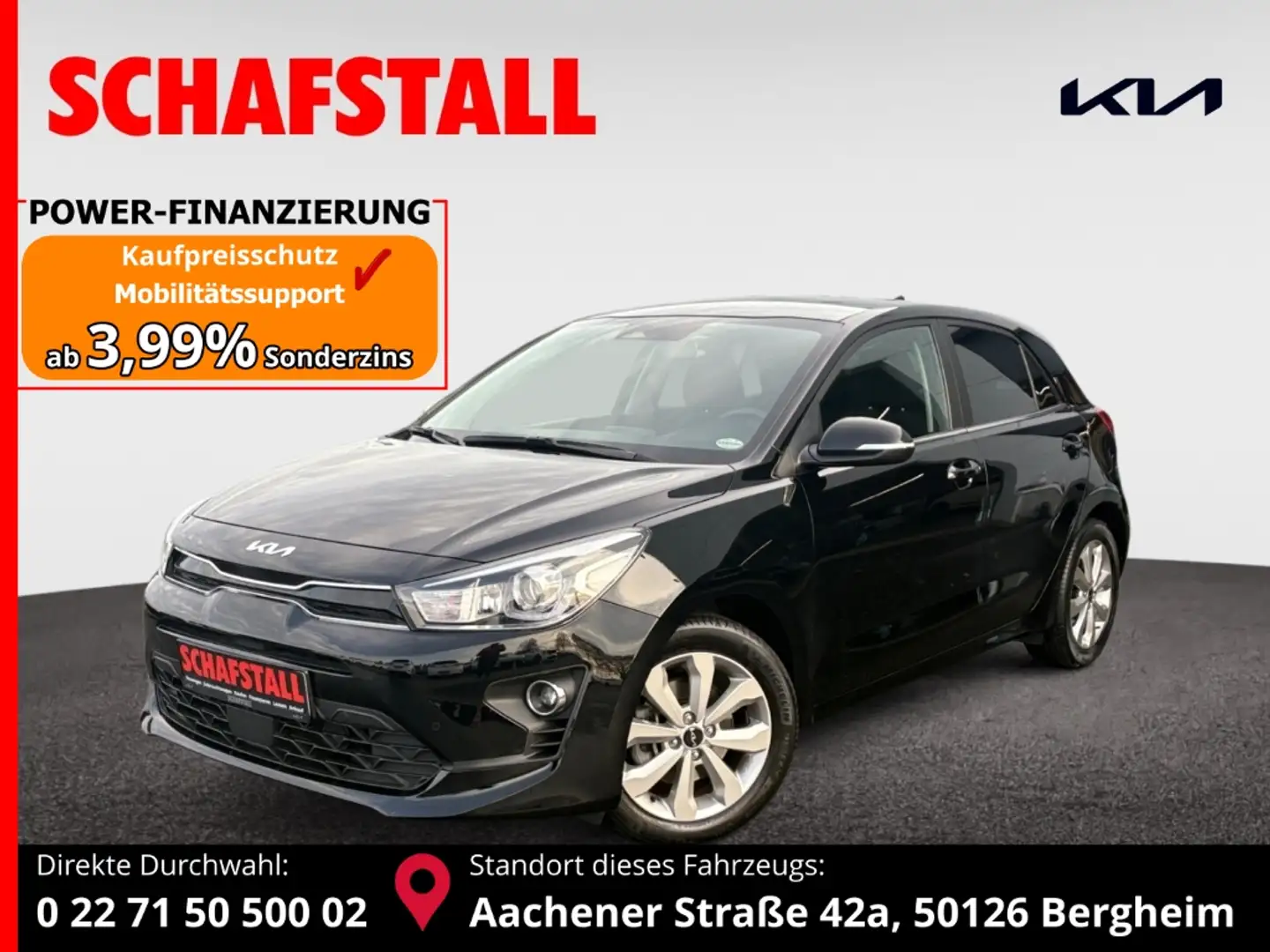 Kia Rio 1.0 T-GDI SPIRIT NAVI Temomat Sitzheizung PDC Carp Schwarz - 1