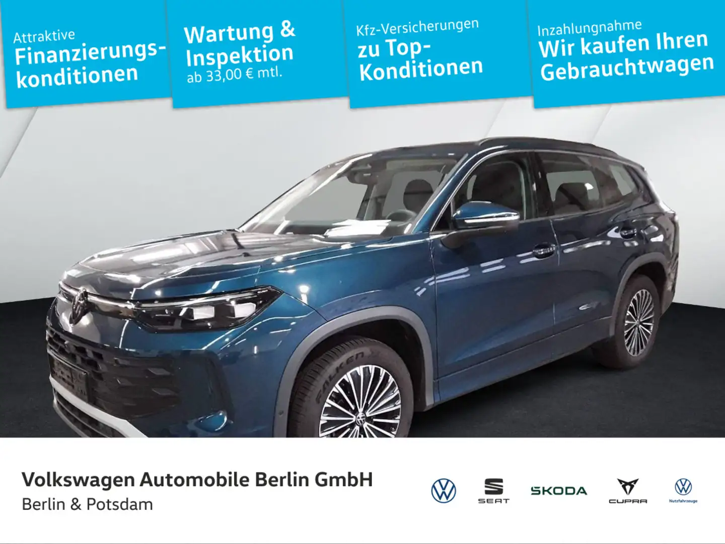 Volkswagen Tayron 1.5 eTSI Life 7-Sitzer Navi Kamera AHK Blau - 1
