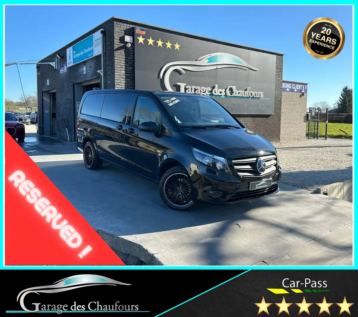 Mercedes-Benz Vito Tourer - ! 8 Places ! - 1er Propr. - Tva Récup. Noir - 1