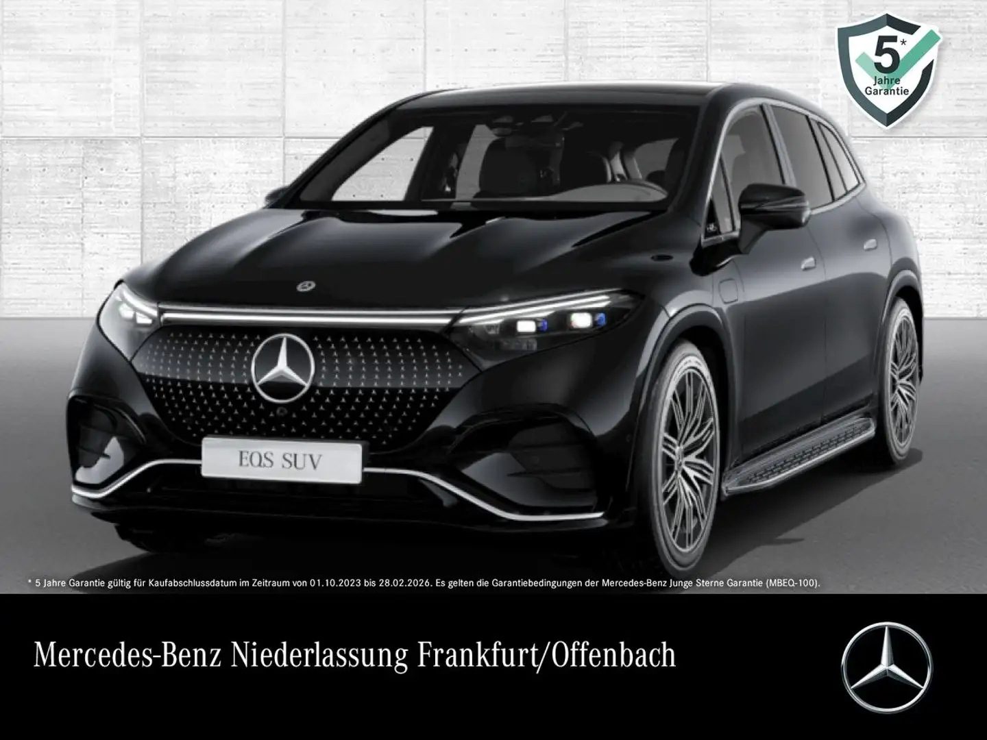 Mercedes-Benz EQS SUV EQS 450 4Matic AMG Fahrass 360° Airmat Pano Distr+ Schwarz - 1