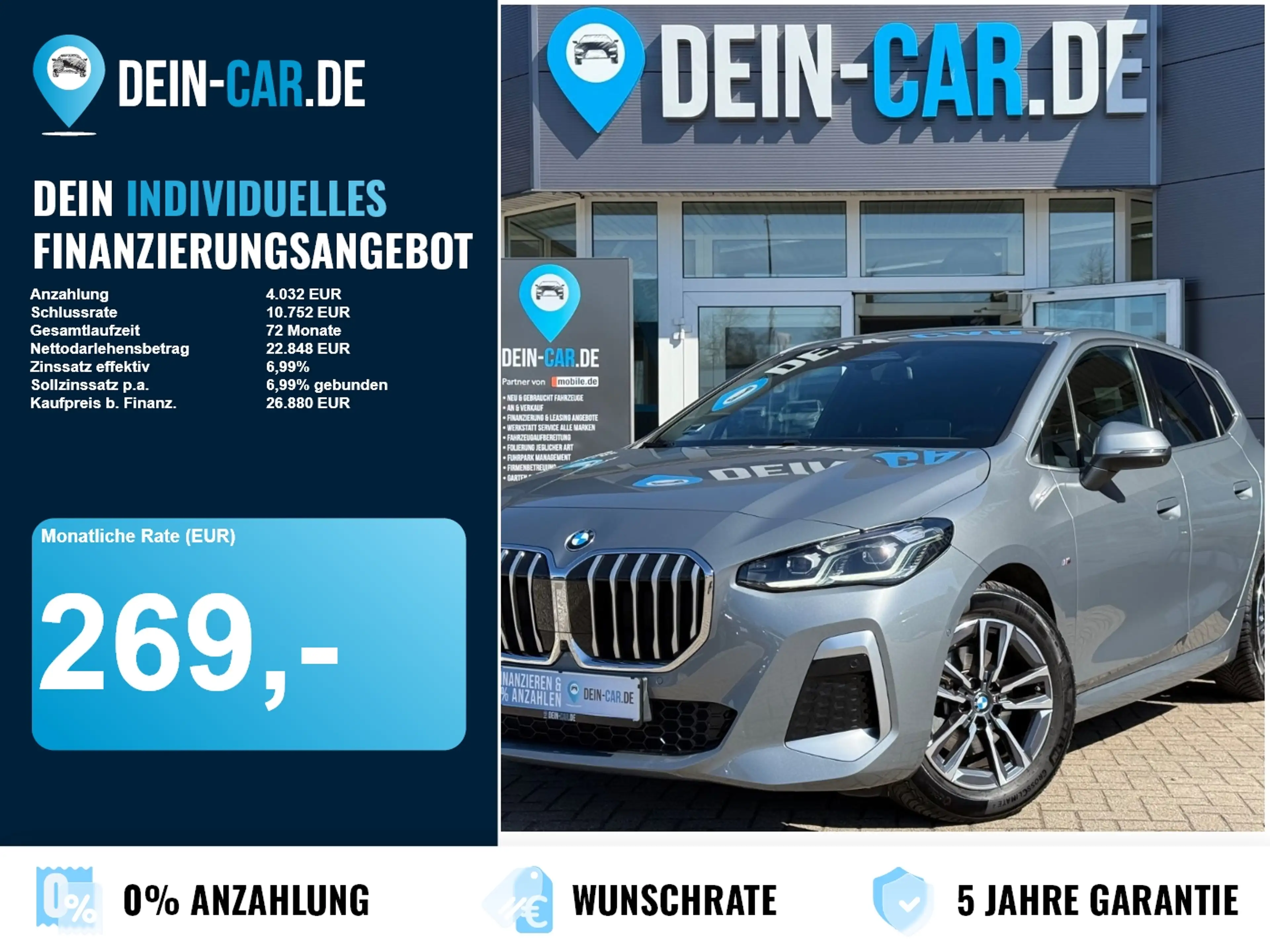 BMW 220 M-SPORT ACC LED AHK HUD Navi SHZ Spur Virtual