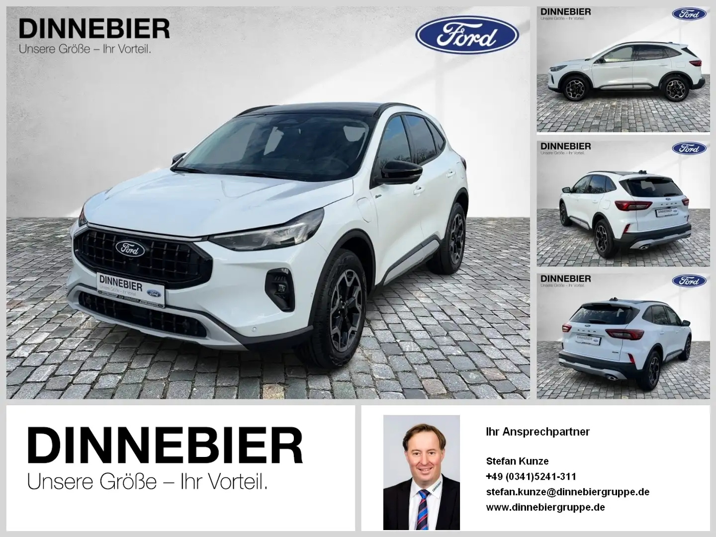 Ford Kuga Active X LED+360°Kamera+Winterpaket+Navi Blanc - 1