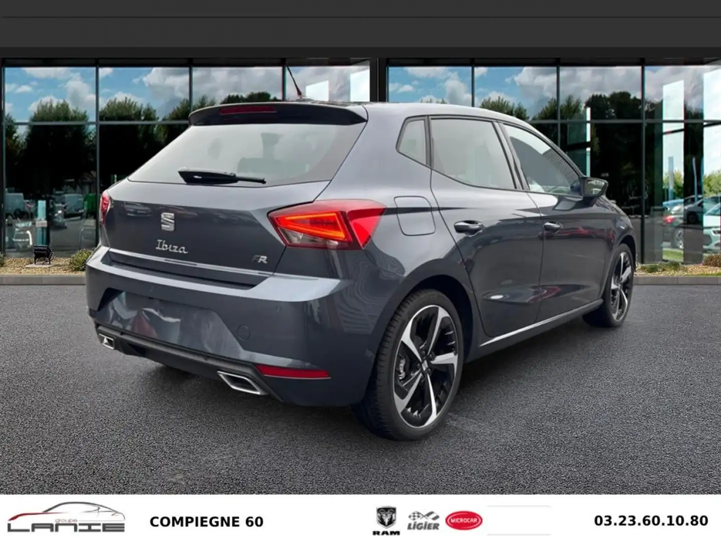 SEAT Ibiza 1.0 EcoTSI 115 ch S/S DSG7 FR Gris - 2