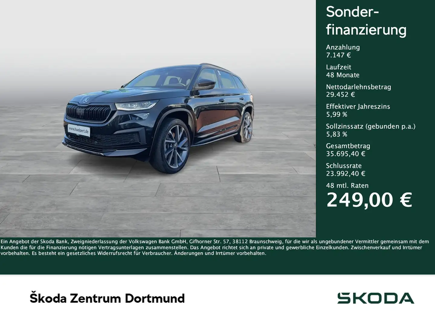 Skoda Kodiaq 2.0 SPORTLINE 4X4 Leder Navigat. 7-Sitze Noir - 1