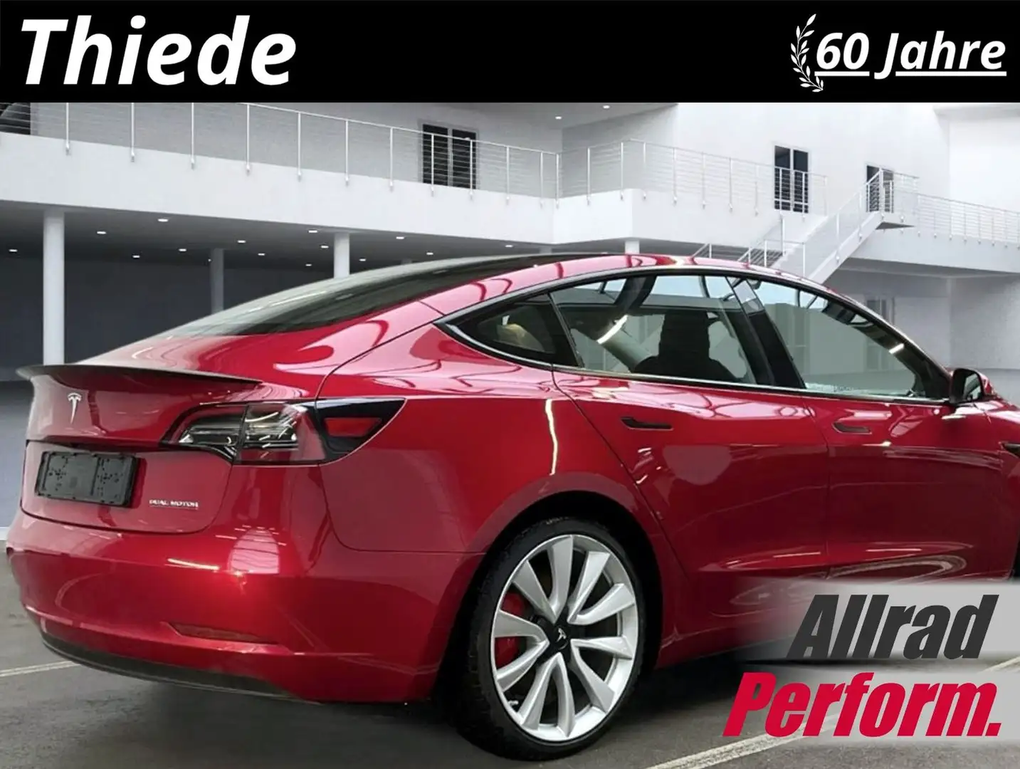 Tesla Model 3 PERFORMANCE DUAL-MOTOR NAVI/LED/SH/DAB+ Rot - 1