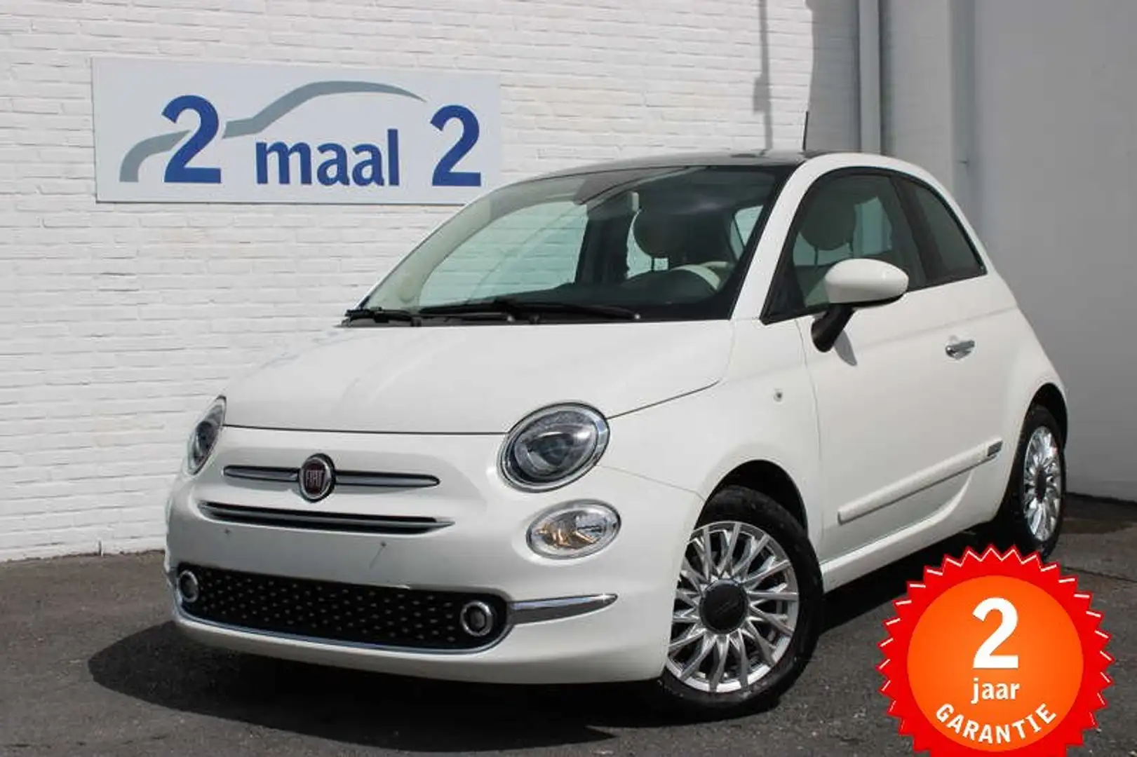 Fiat 500 1.0i hybrid Airco/Pano inclusief 2 JAAR garantie! Wit - 1