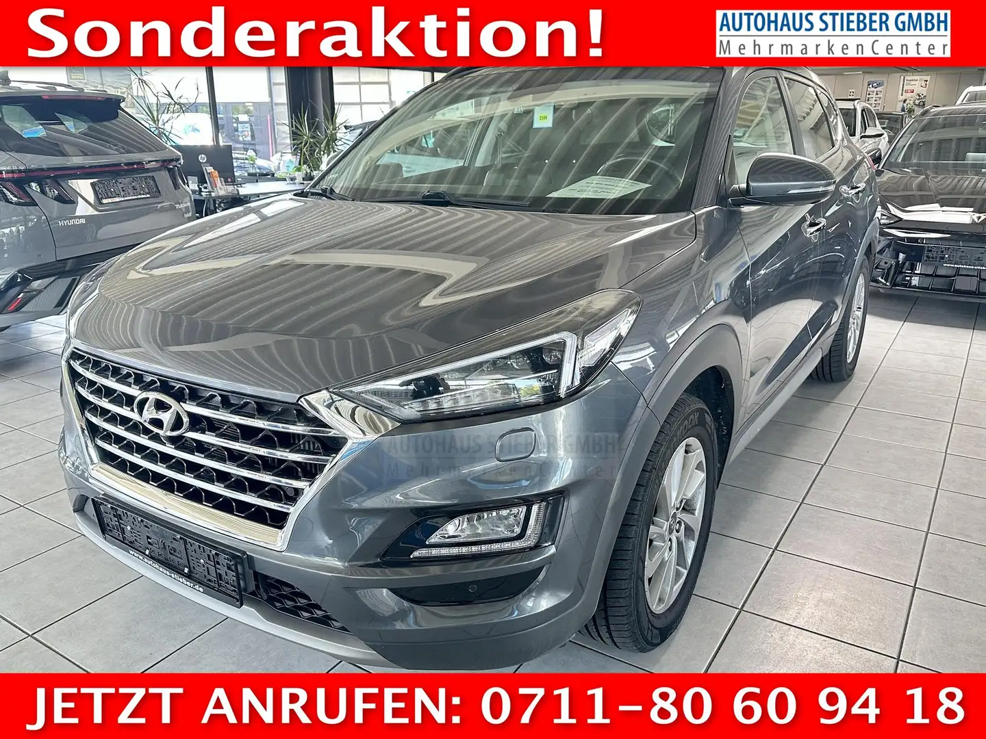 Hyundai TUCSON Prime PANO+NAVI+SHZ VO/HI+KRELL 130 kW (177 PS)... Grijs - 1