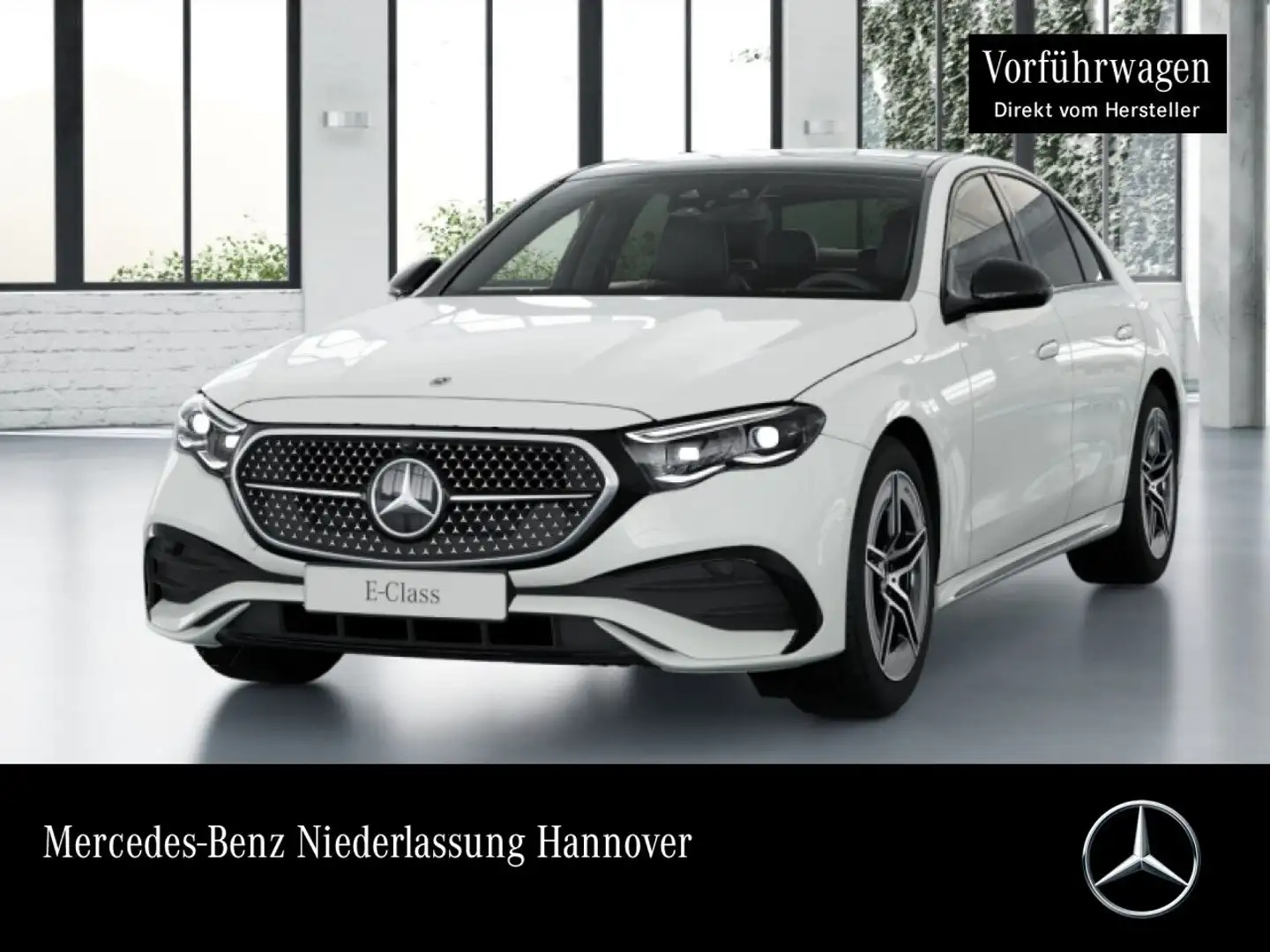 Mercedes-Benz E 200 Edition AMG-Line Fahrass 360° Pano Distr. 9G Weiß - 1