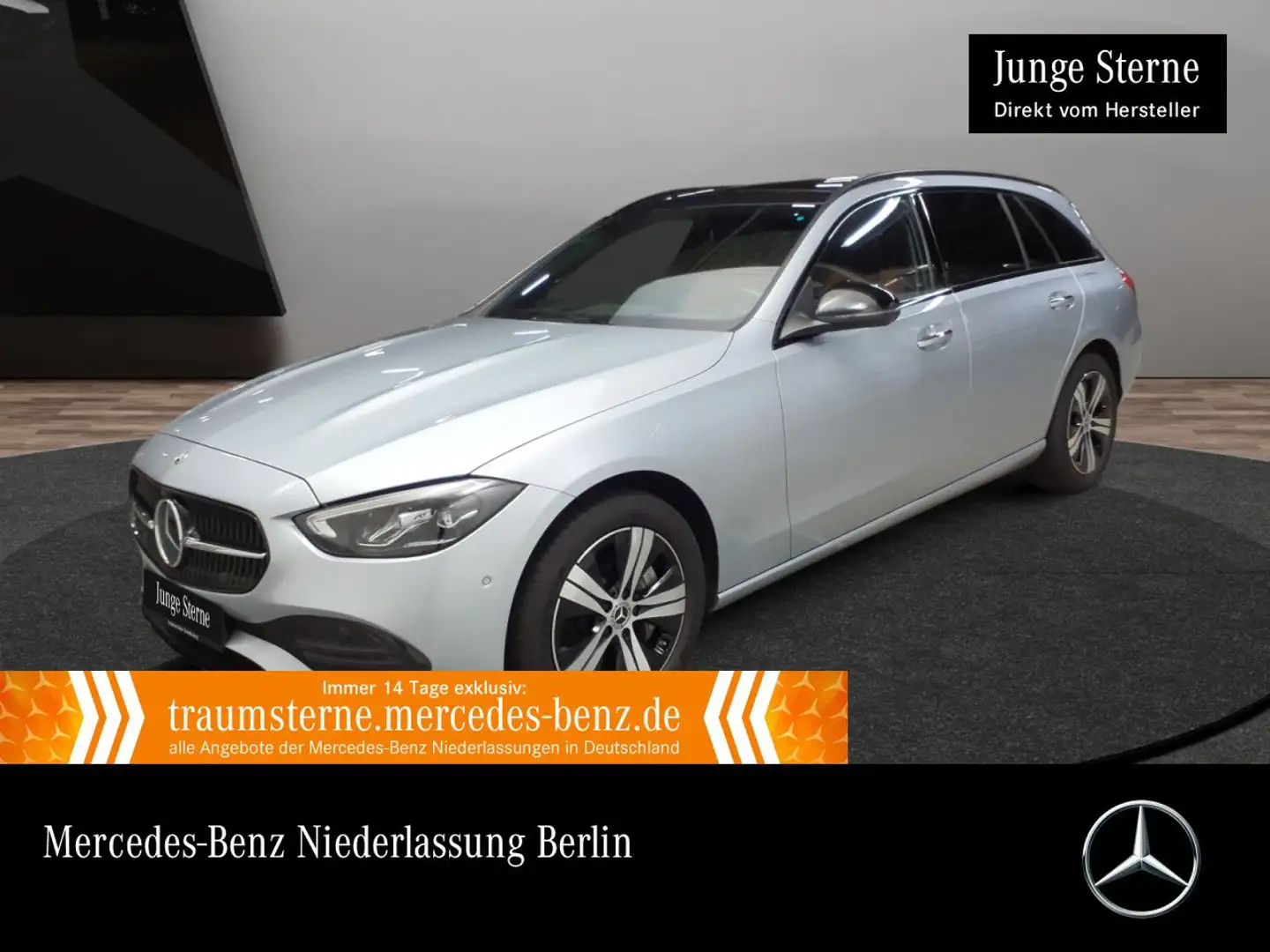 Mercedes-Benz C 300 e T AVANTG+NIGHT+PANO+360+AHK+LED+SITZKLIMA Silber - 1