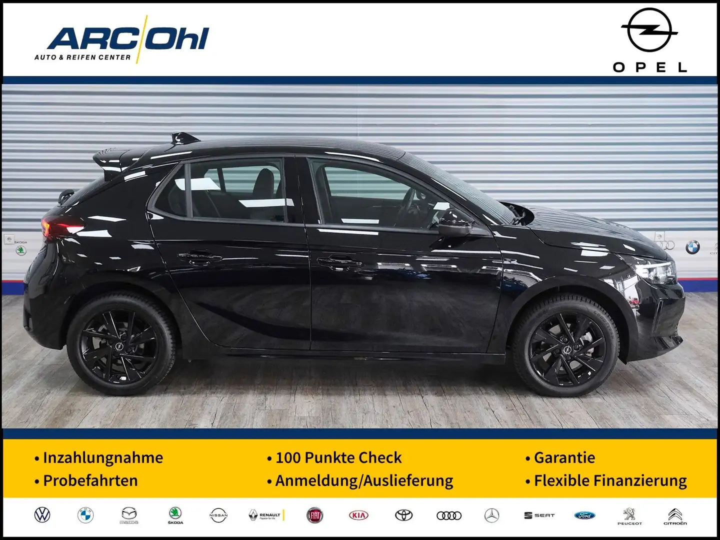 Opel Corsa F 1.2 GS *NAVI/LED/SHZ/PARK&GO/FACELIFT* Schwarz - 1