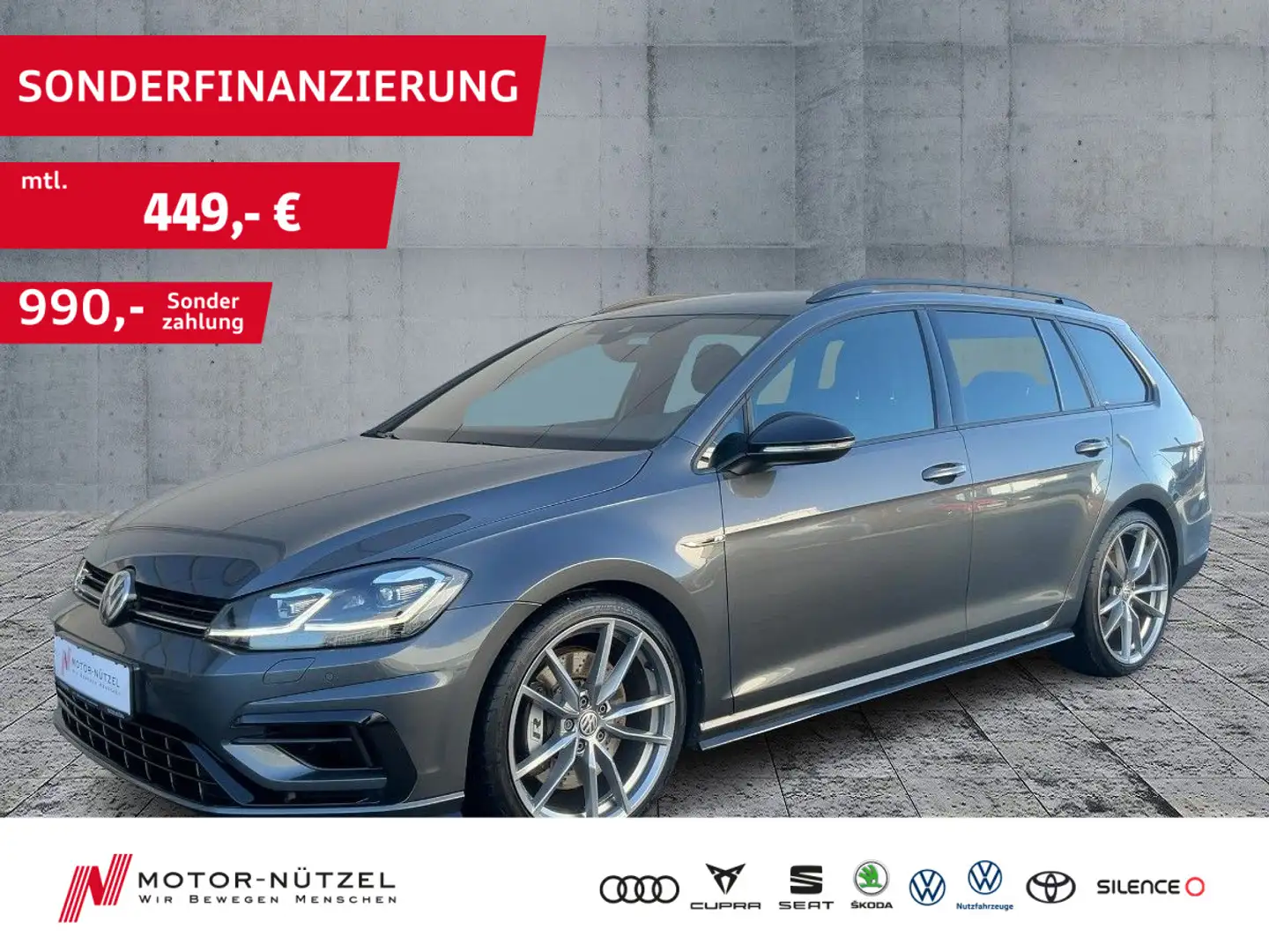 Volkswagen Golf VII Variant R 4M 5JG+LED+NAV+ACC+SHZ+RFK+VC Grau - 1
